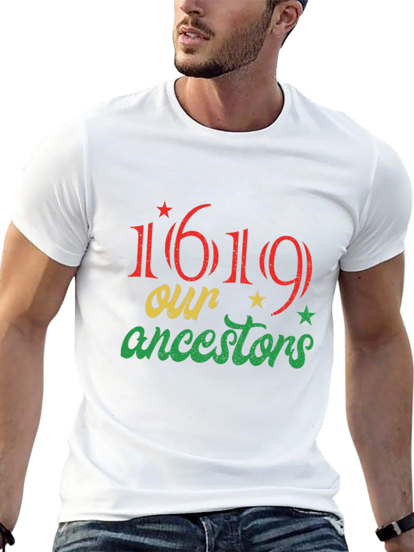 1619 Our Ancestors Graphic T-Shirt - Black