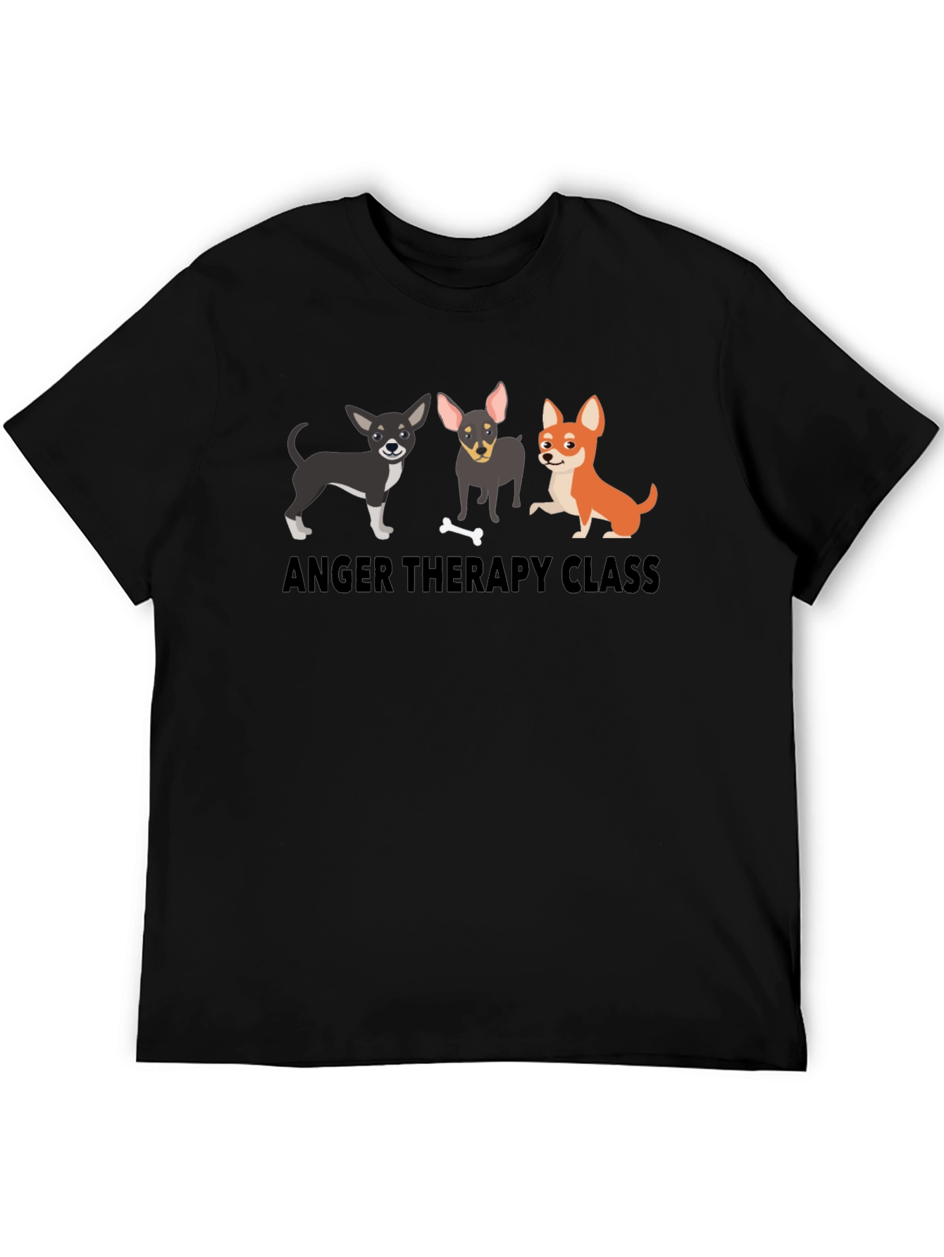 Anger Therapy Class Chihuahua Graphic T-Shirt