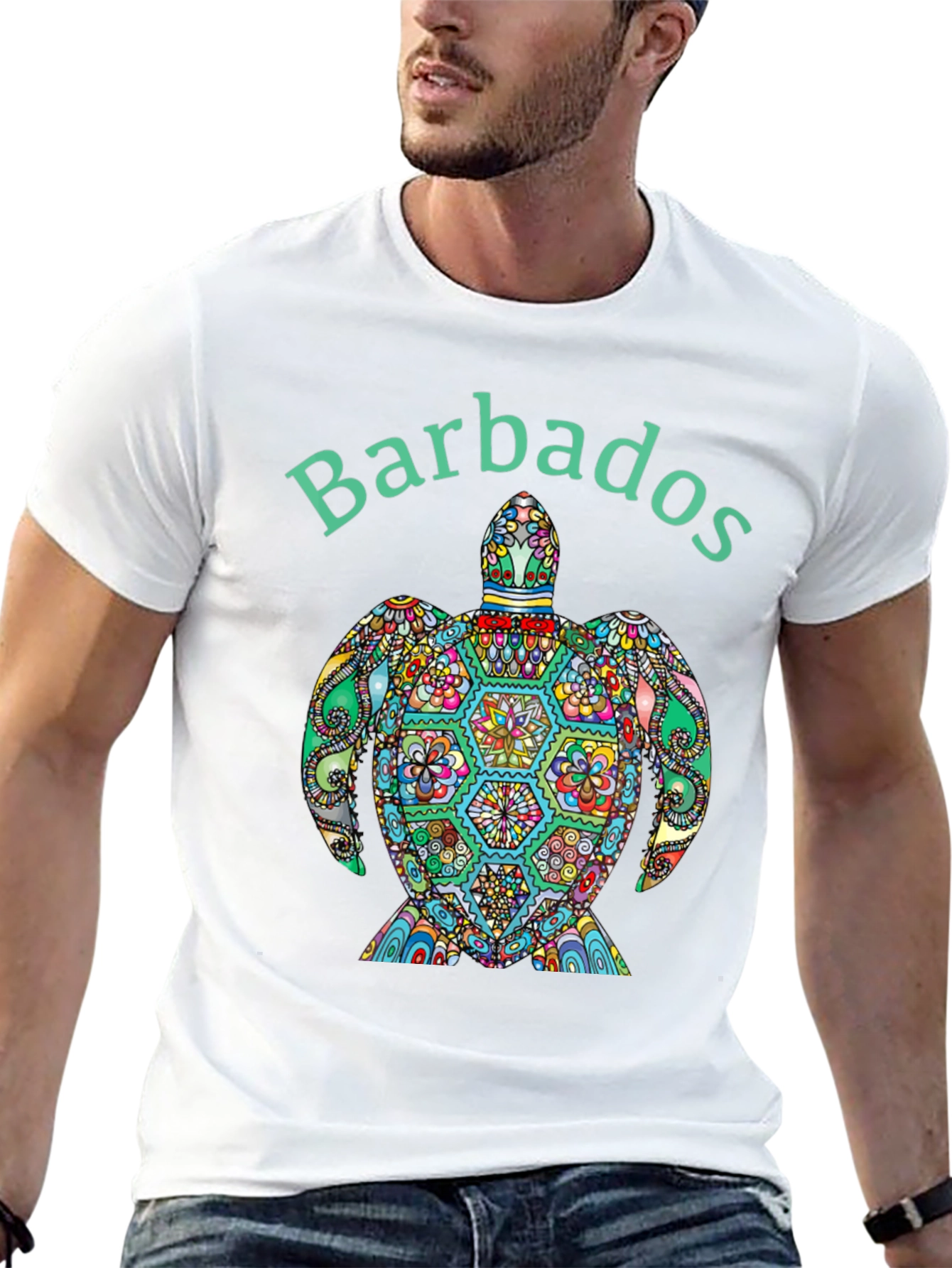 Barbados Turtle Graphic Tee - Island Style T-Shirt