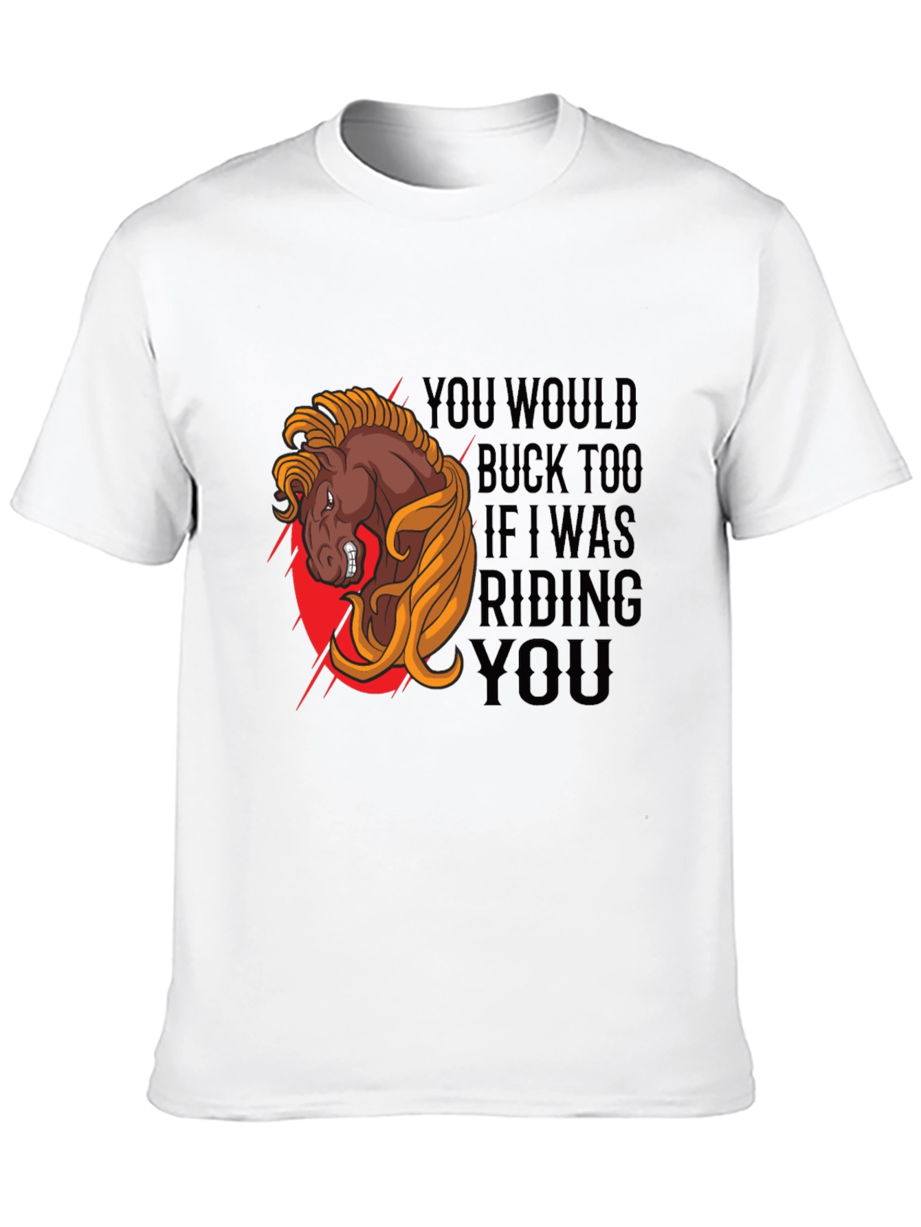 Funny Horse Riding Graphic T-Shirt