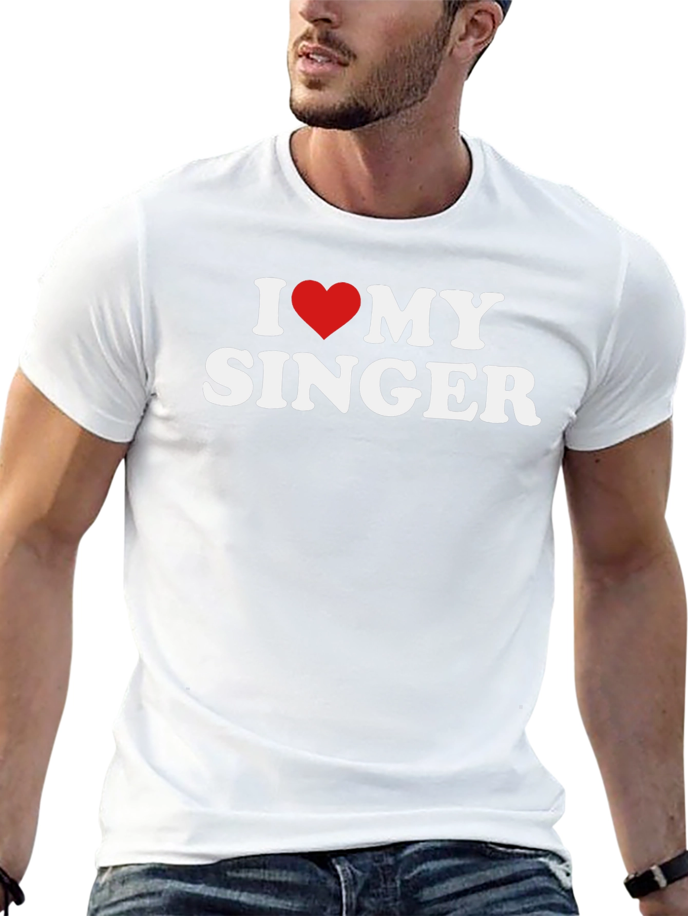 I Love My Singer T-Shirt - Black