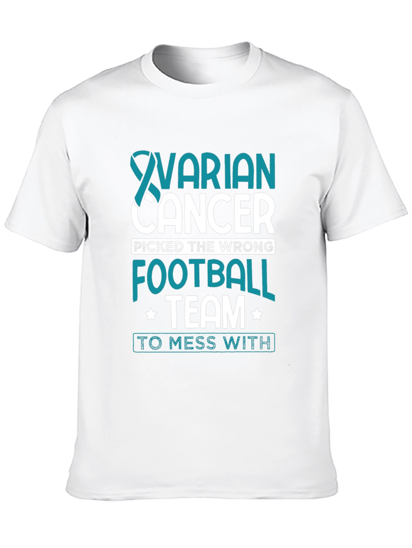 Ovarian Cancer Awareness Football Team T-Shirt