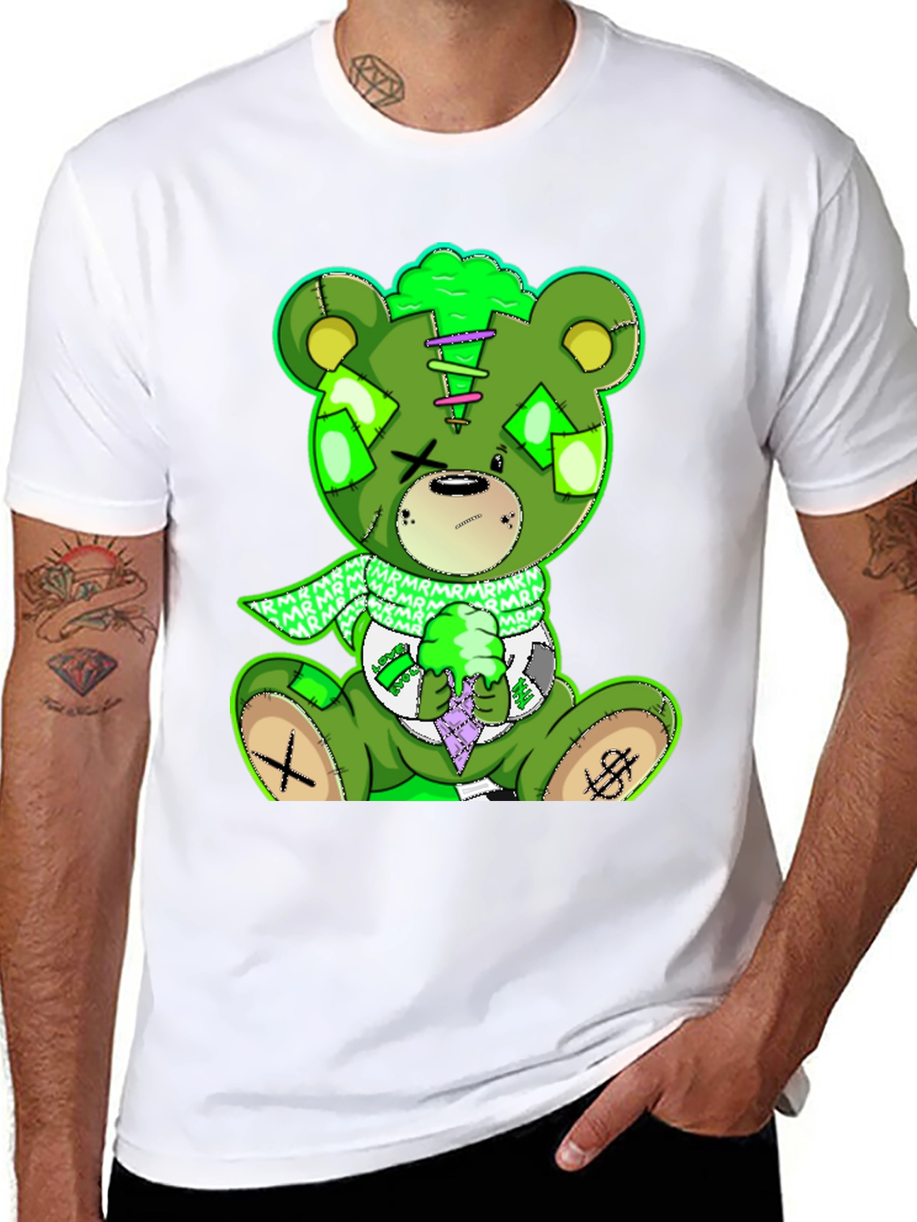 Green Bear Graphic T-Shirt - Unique Design