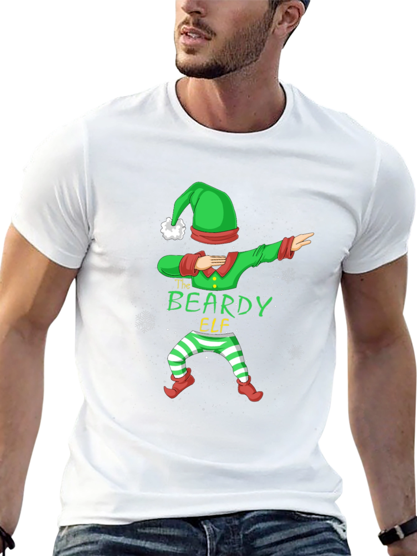 The Beardy Elf T-Shirt - Dab Christmas