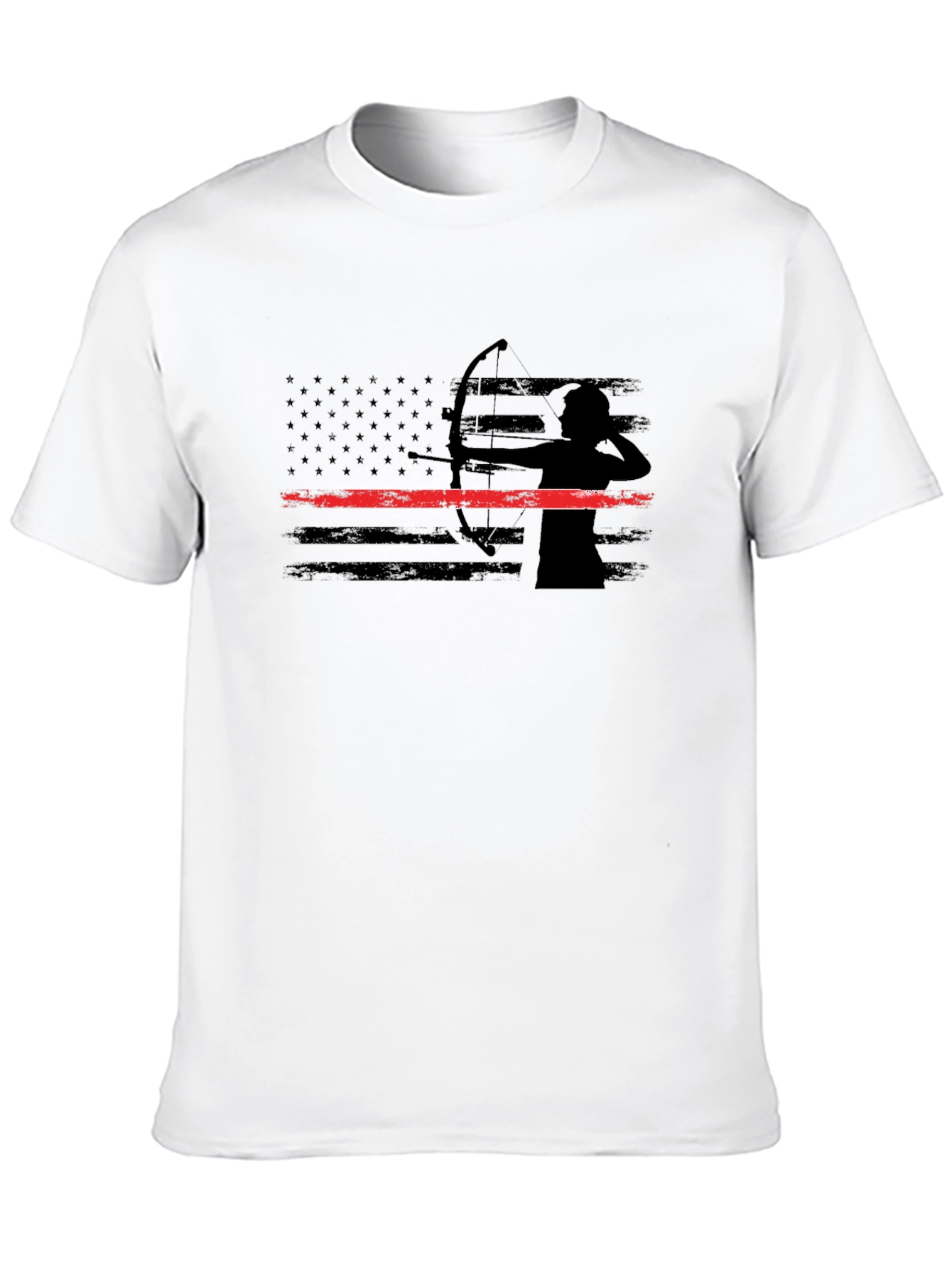 Archery American Flag Thin Red Line T-Shirt