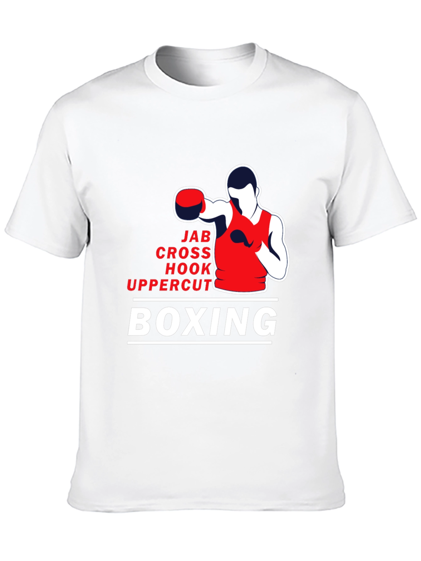 Boxing Moves Graphic T-Shirt - Jab Cross Hook Uppercut
