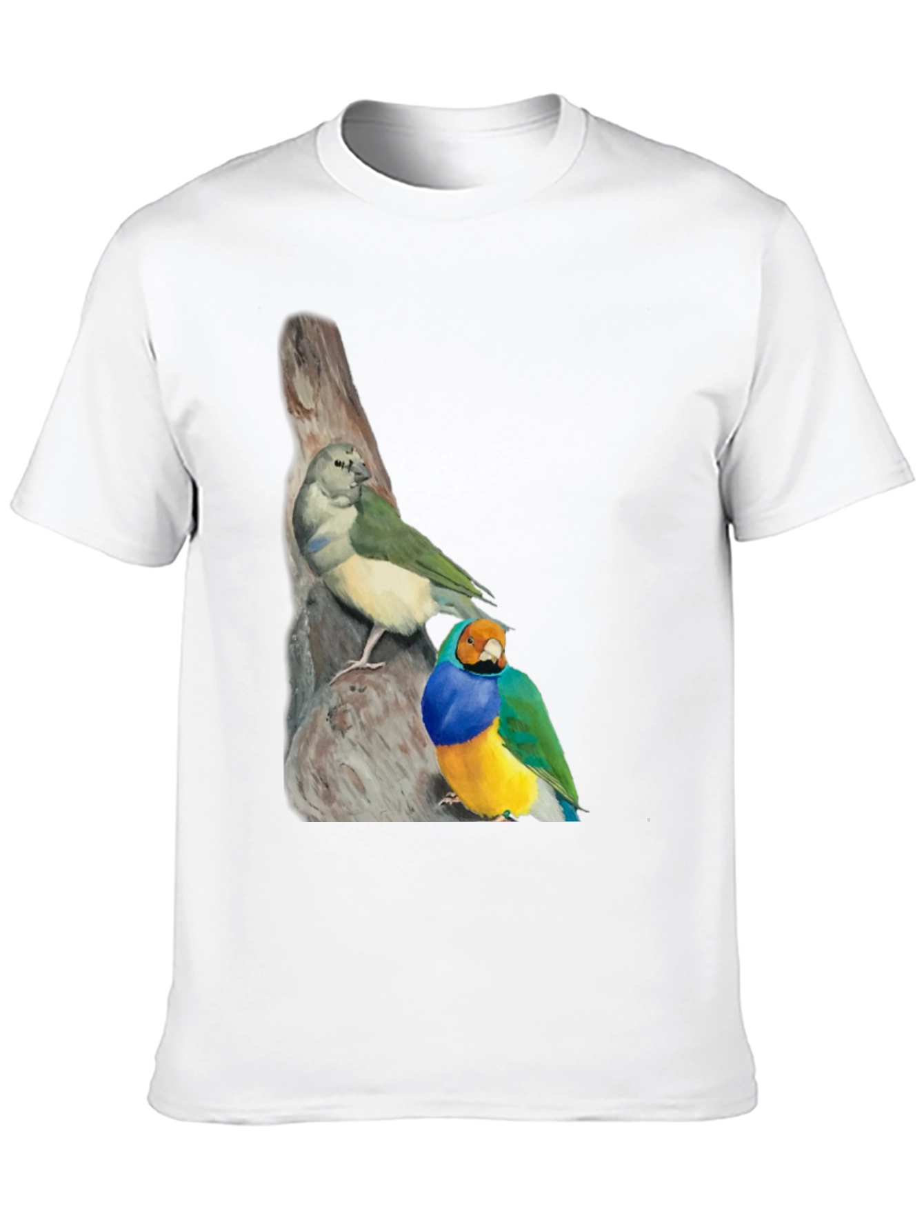 Birds on Branch Black T-Shirt