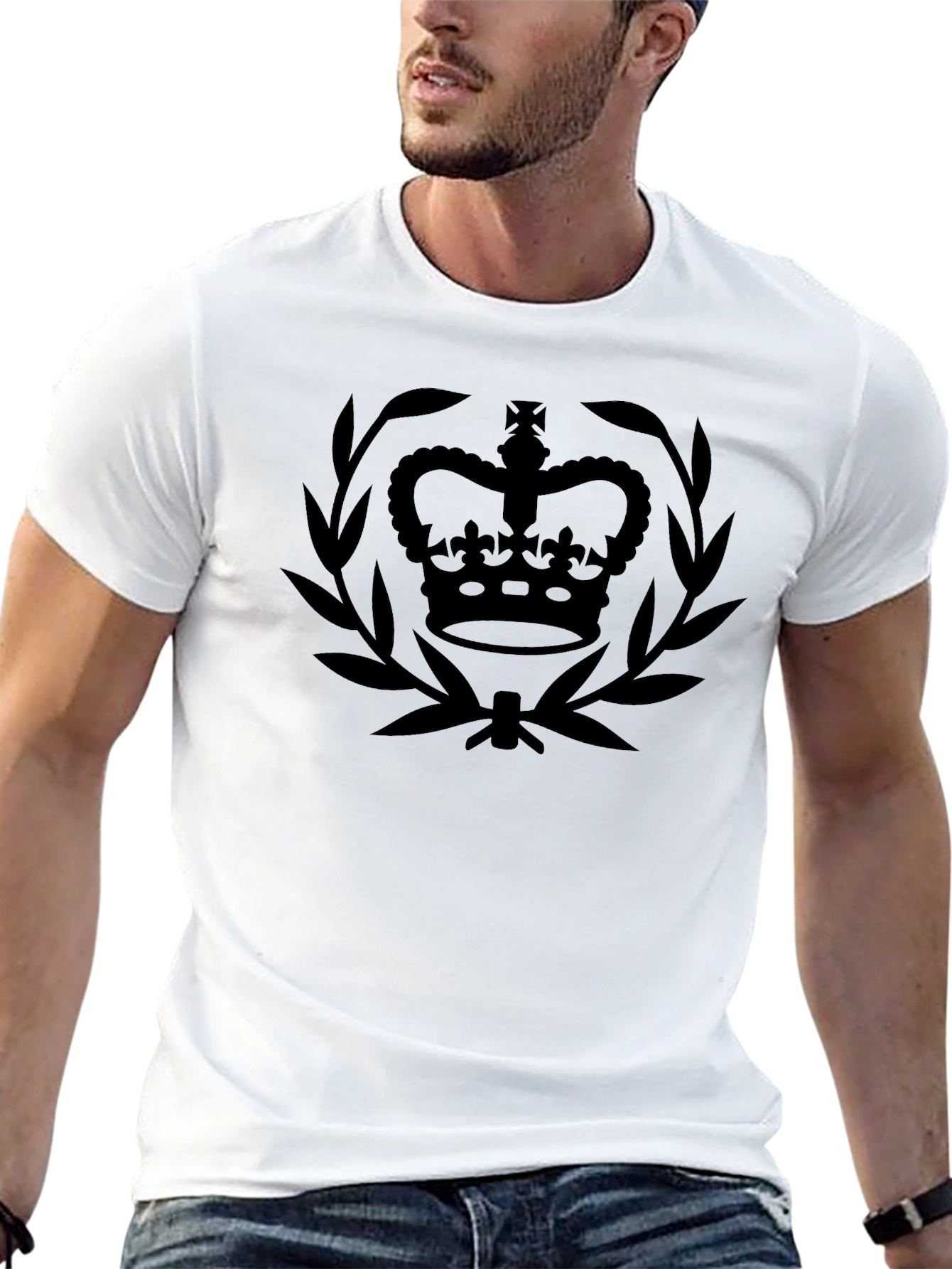 Regal Crown Tee - Classic Black Graphic T-Shirt