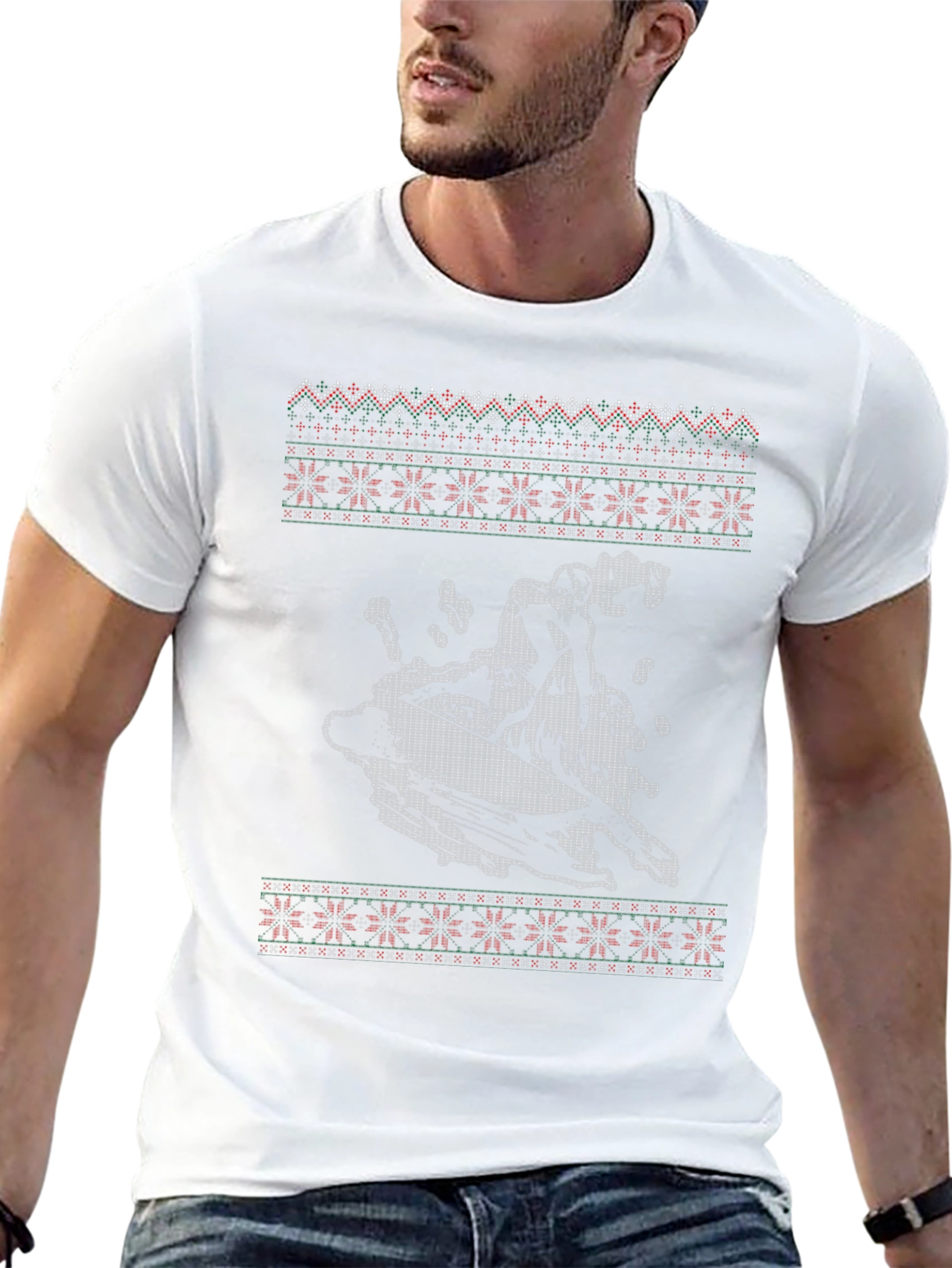 Surfing Ugly Christmas Sweater T-Shirt