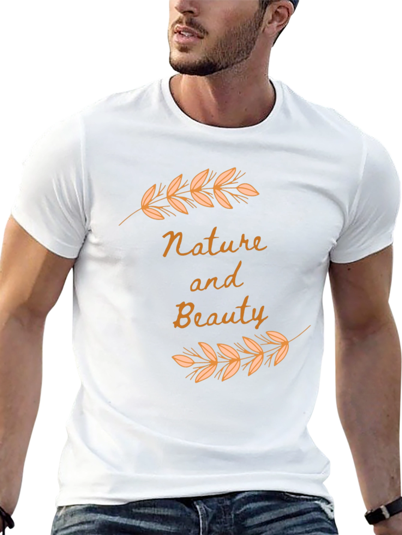 Nature and Beauty Black Graphic Tee