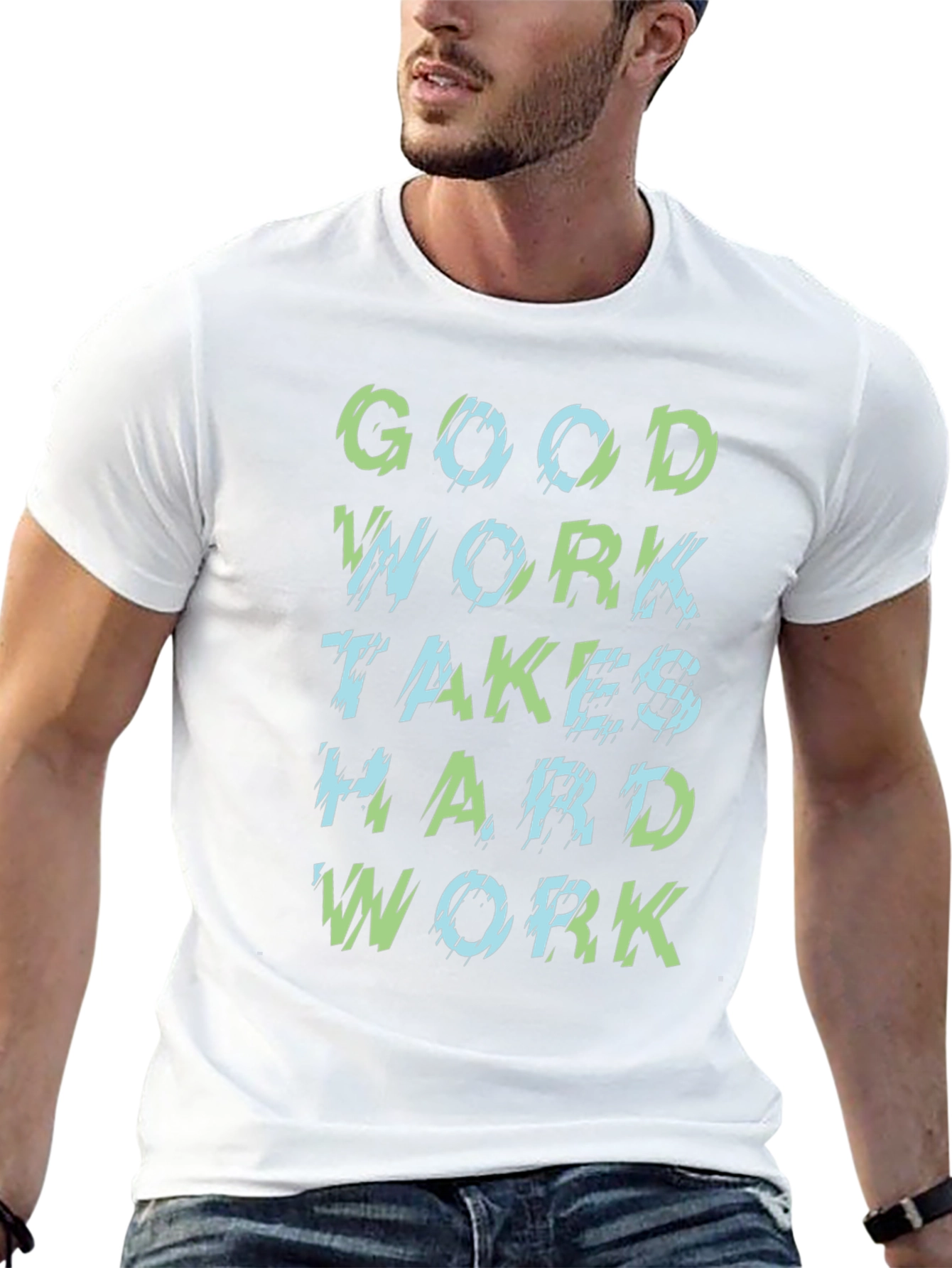 Good Work Hard Work Black Graphic T-Shirt