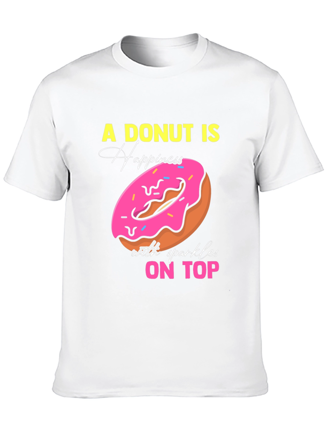 Donut Happiness Graphic Tee - Sweet Treat Shirt