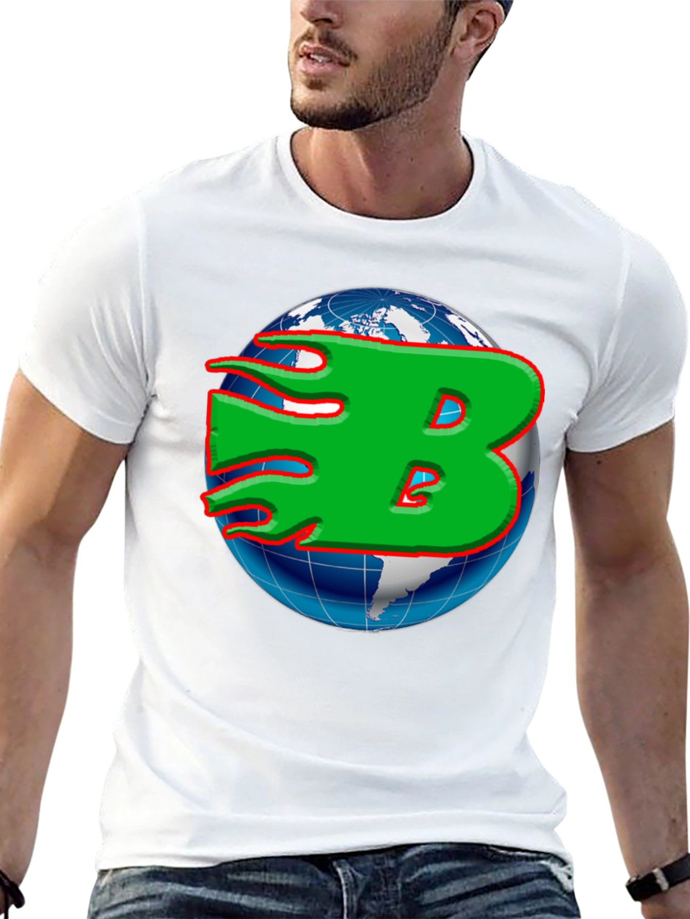 Globe B Graphic T-Shirt - Stylish Mens Tee