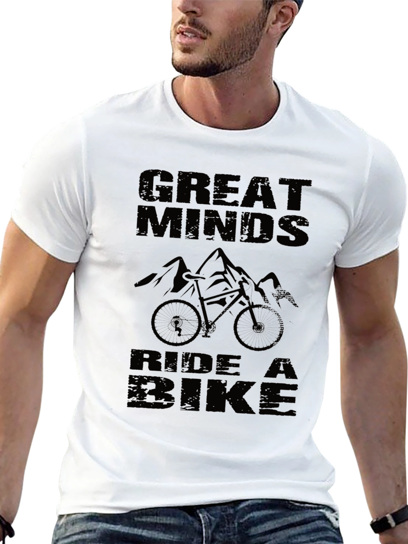 Great Minds Ride A Bike Graphic T-Shirt