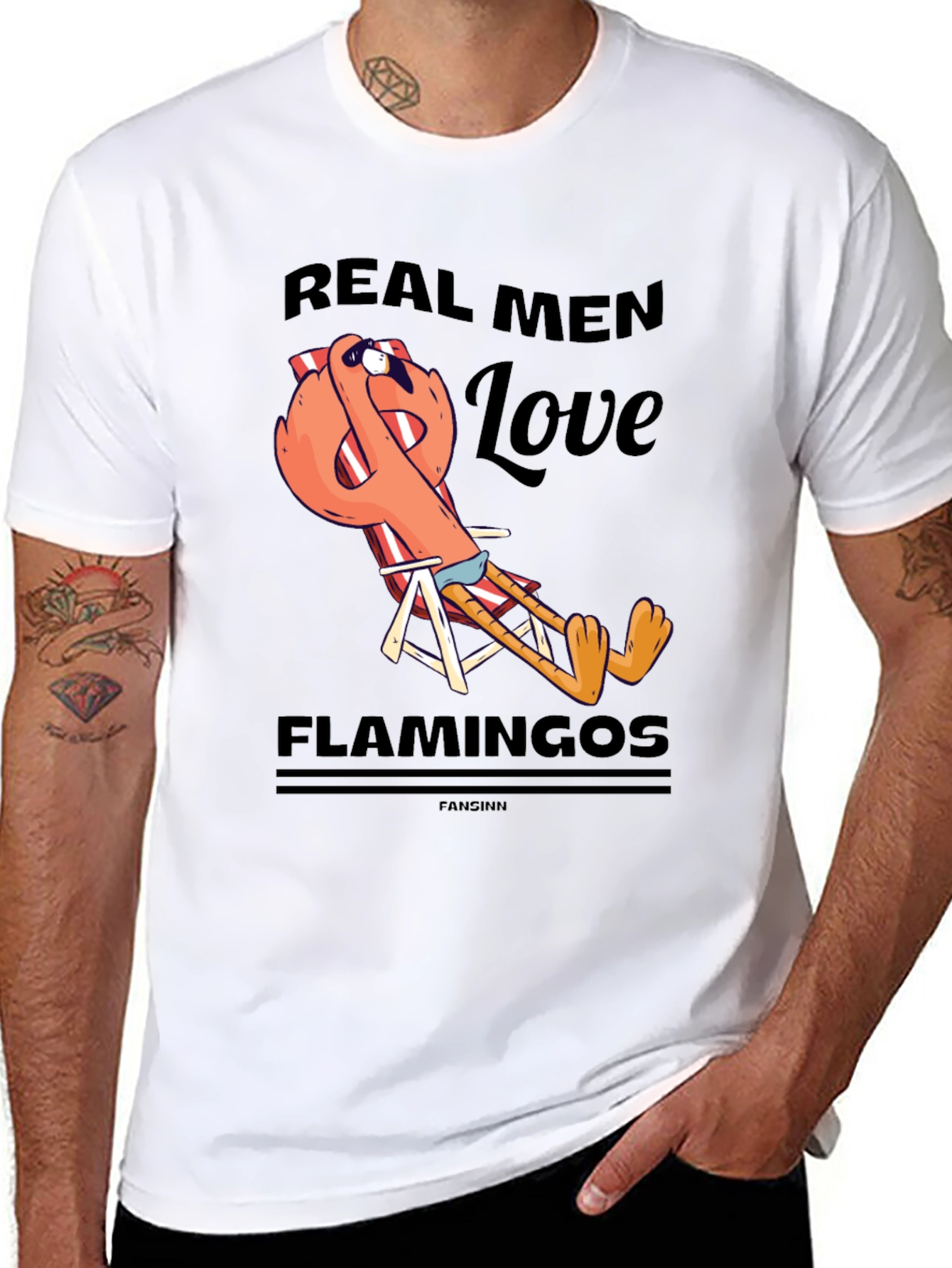 Real Men Love Flamingos T-Shirt