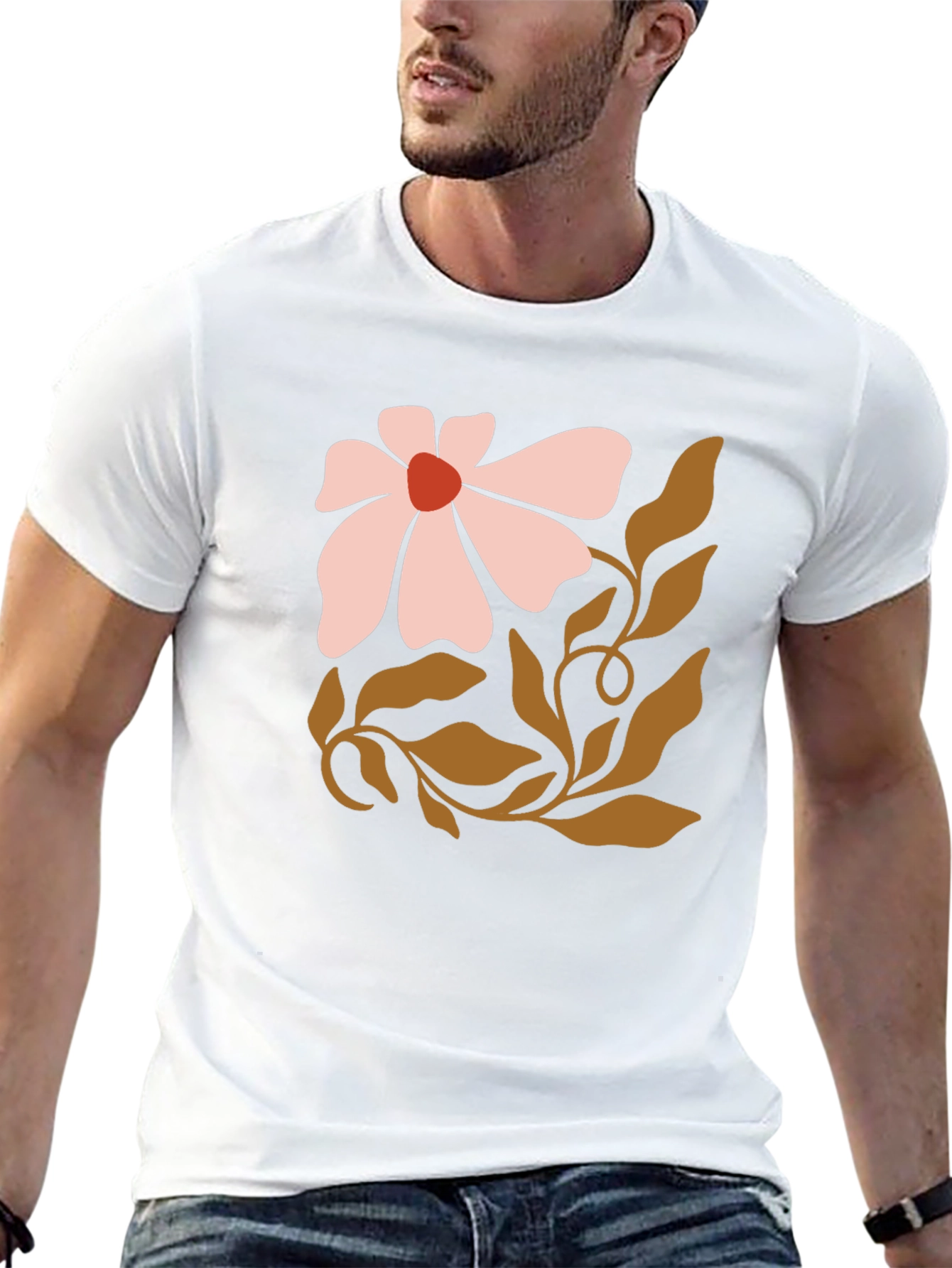 Boho Flower Graphic Tee - Casual Comfort