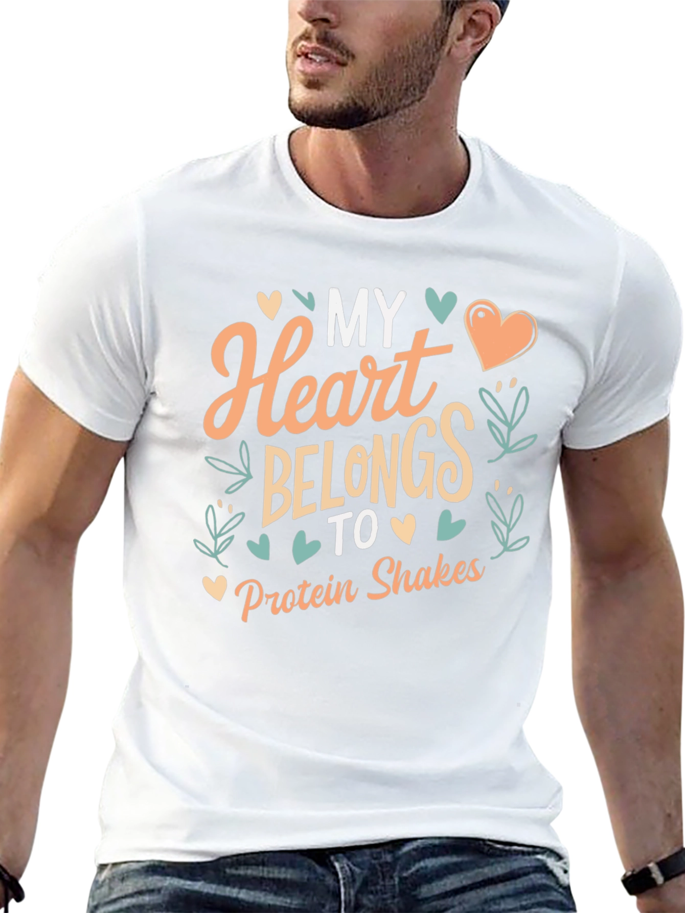 My Heart Belongs to Protein Shakes Graphic Tee