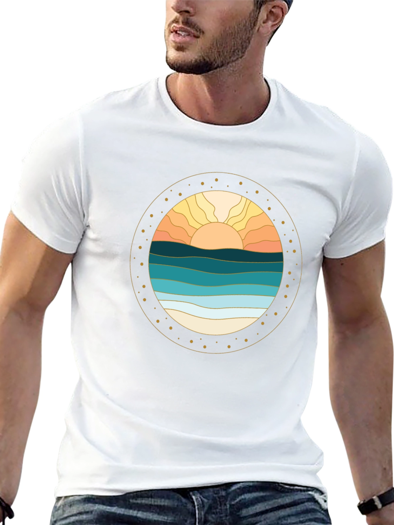 Sunset Ocean Graphic Tee - Stylish Comfort