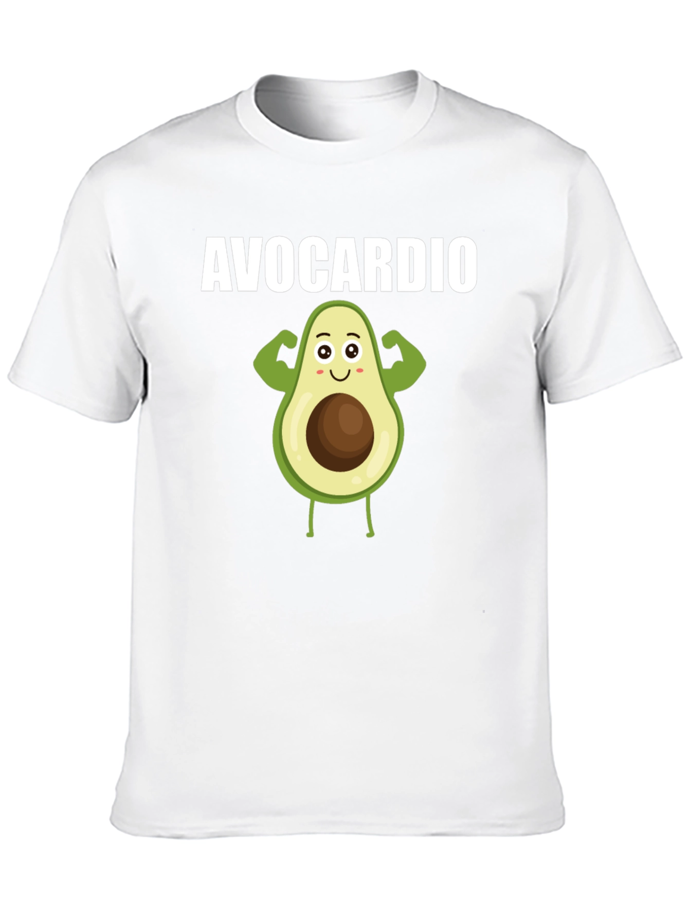 Avocardio Black T-Shirt - Funny Avocado Fitness Tee
