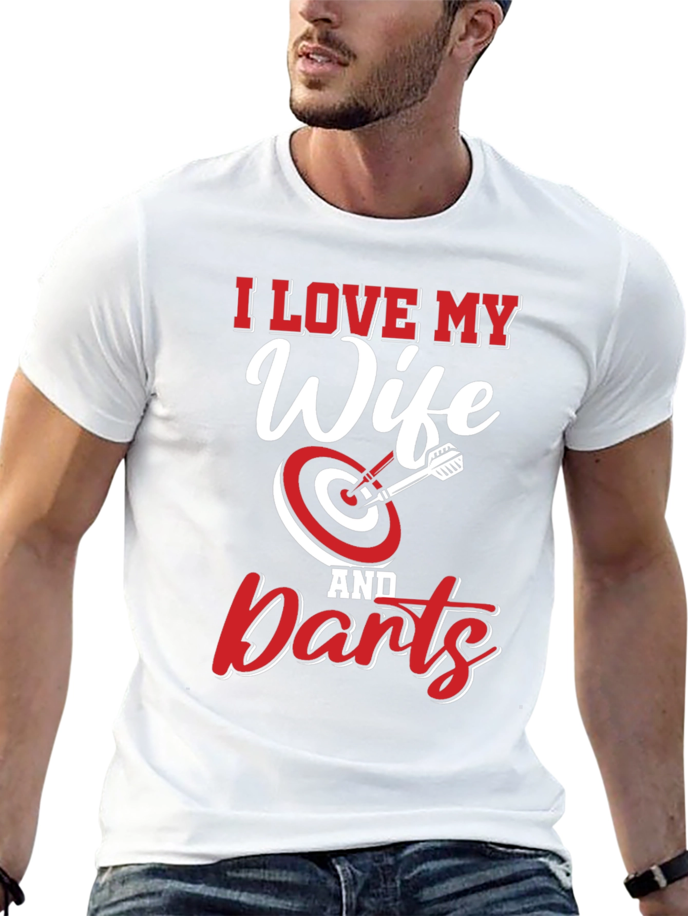 I Love My Wife & Darts Graphic Tee