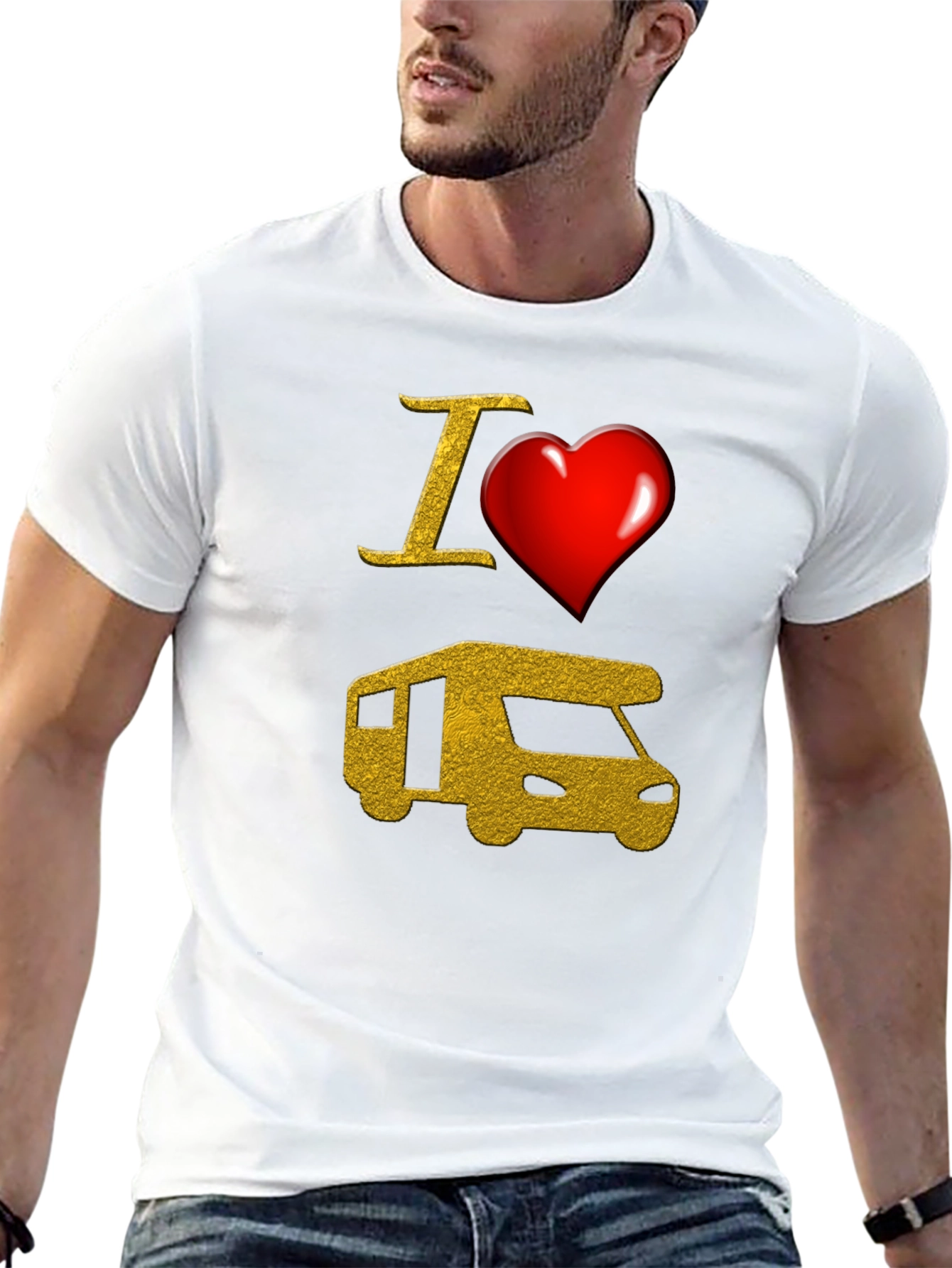 I Heart RV Graphic T-Shirt - Camping Adventure Tee