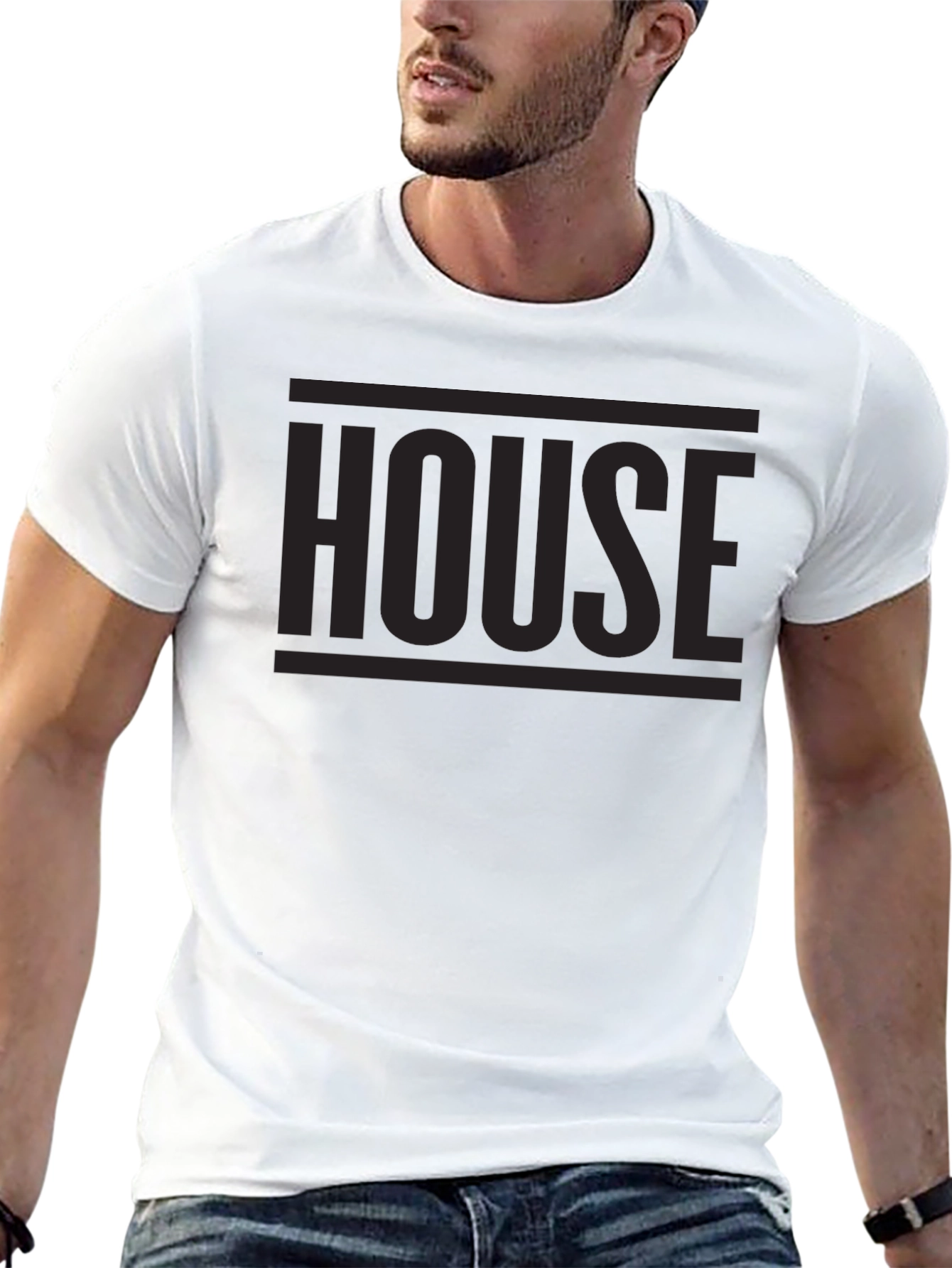 Mens Black HOUSE Graphic T-Shirt