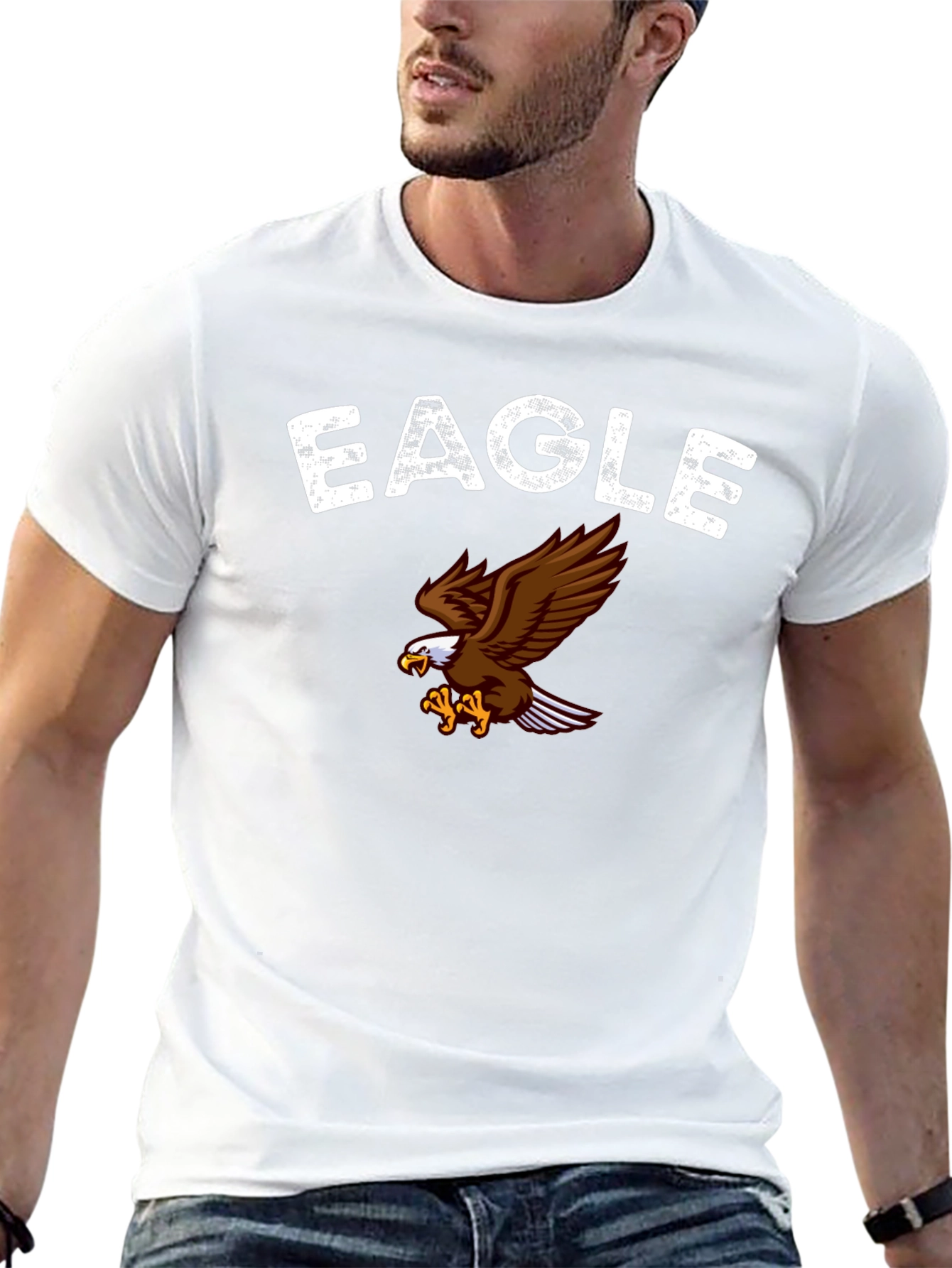 Black Eagle Graphic Print T-Shirt