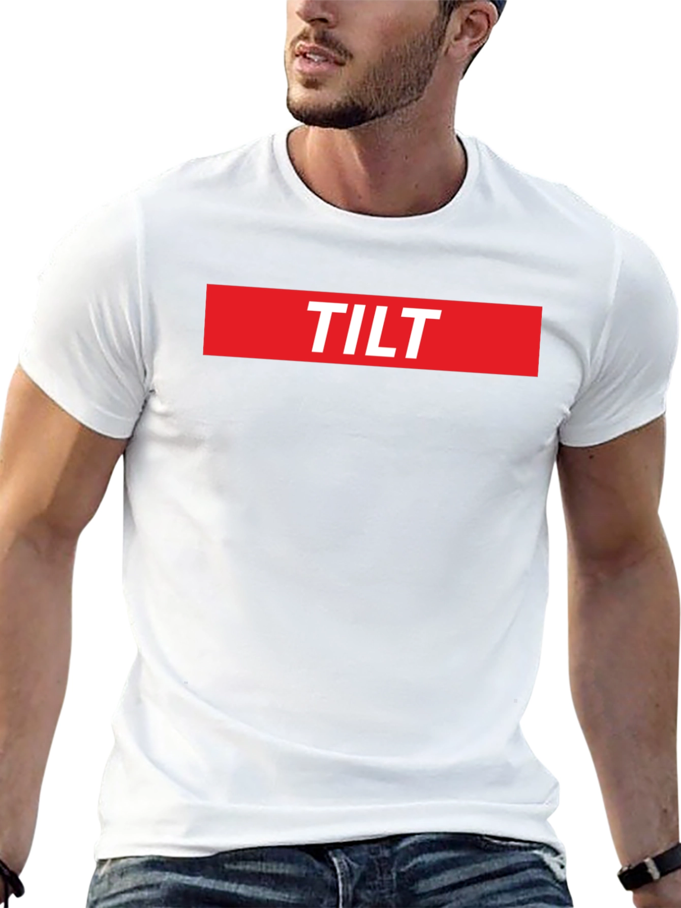 TILT Graphic T-Shirt - Bold Red & Black Design