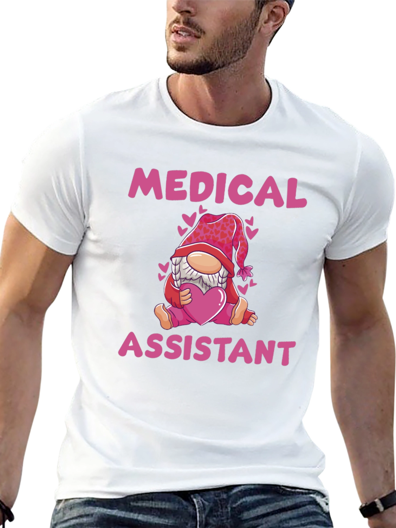 Medical Assistant Gnome T-Shirt - Valentines Day Tee