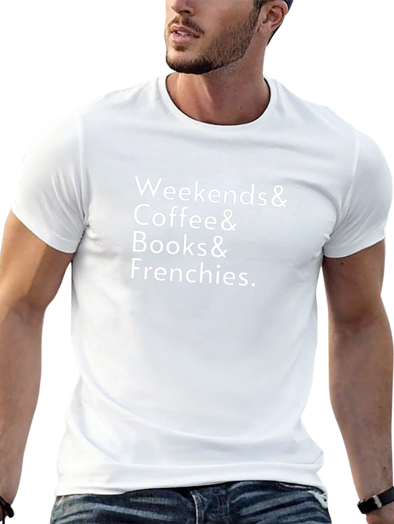 Weekends & Coffee & Books & Frenchies T-Shirt