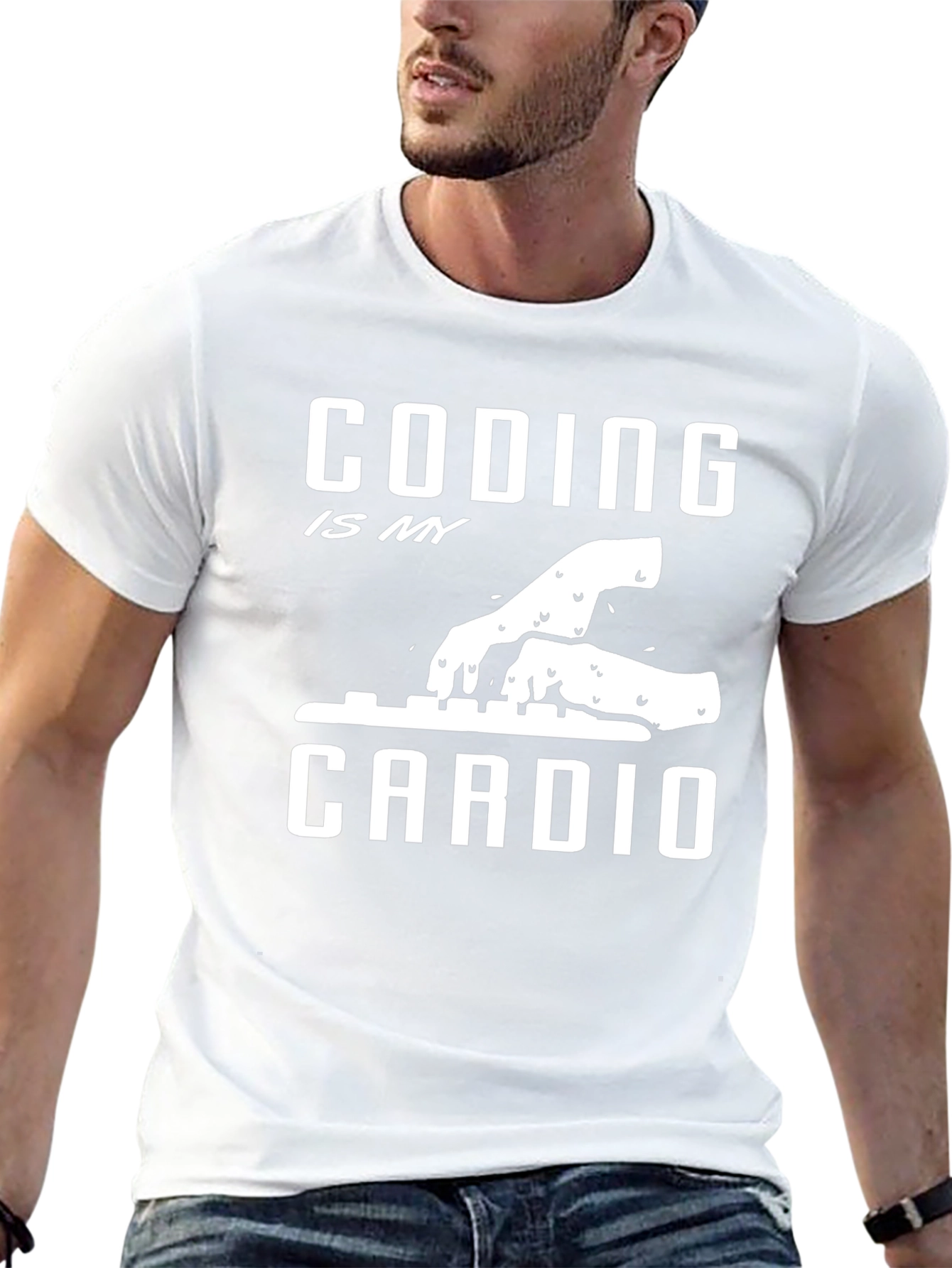 Coding is My Cardio Black T-Shirt