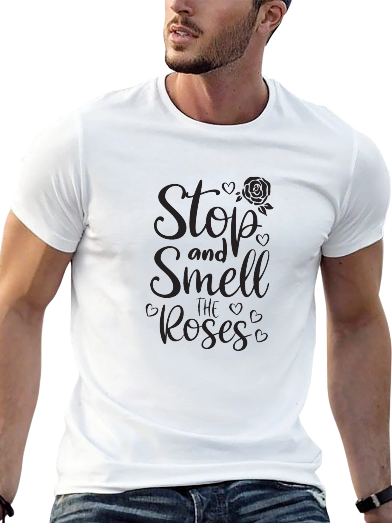 Stop and Smell Roses T-Shirt - Unisex Black
