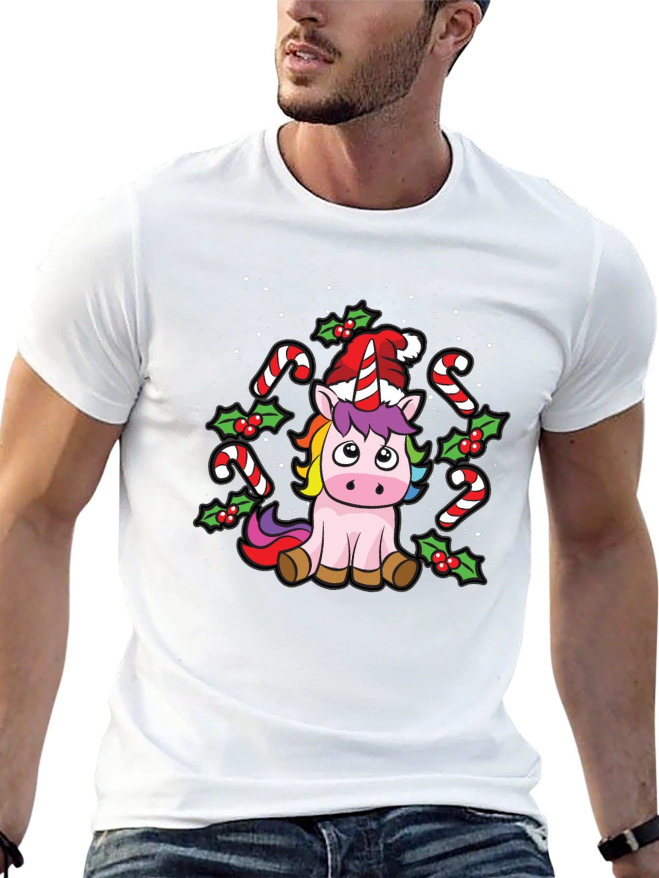 Unicorn Christmas T-Shirt - Holiday Cheer