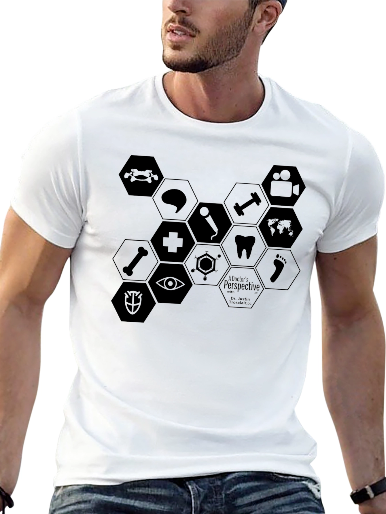 A Doctors Perspective T-Shirt - Medical Hexagon Design