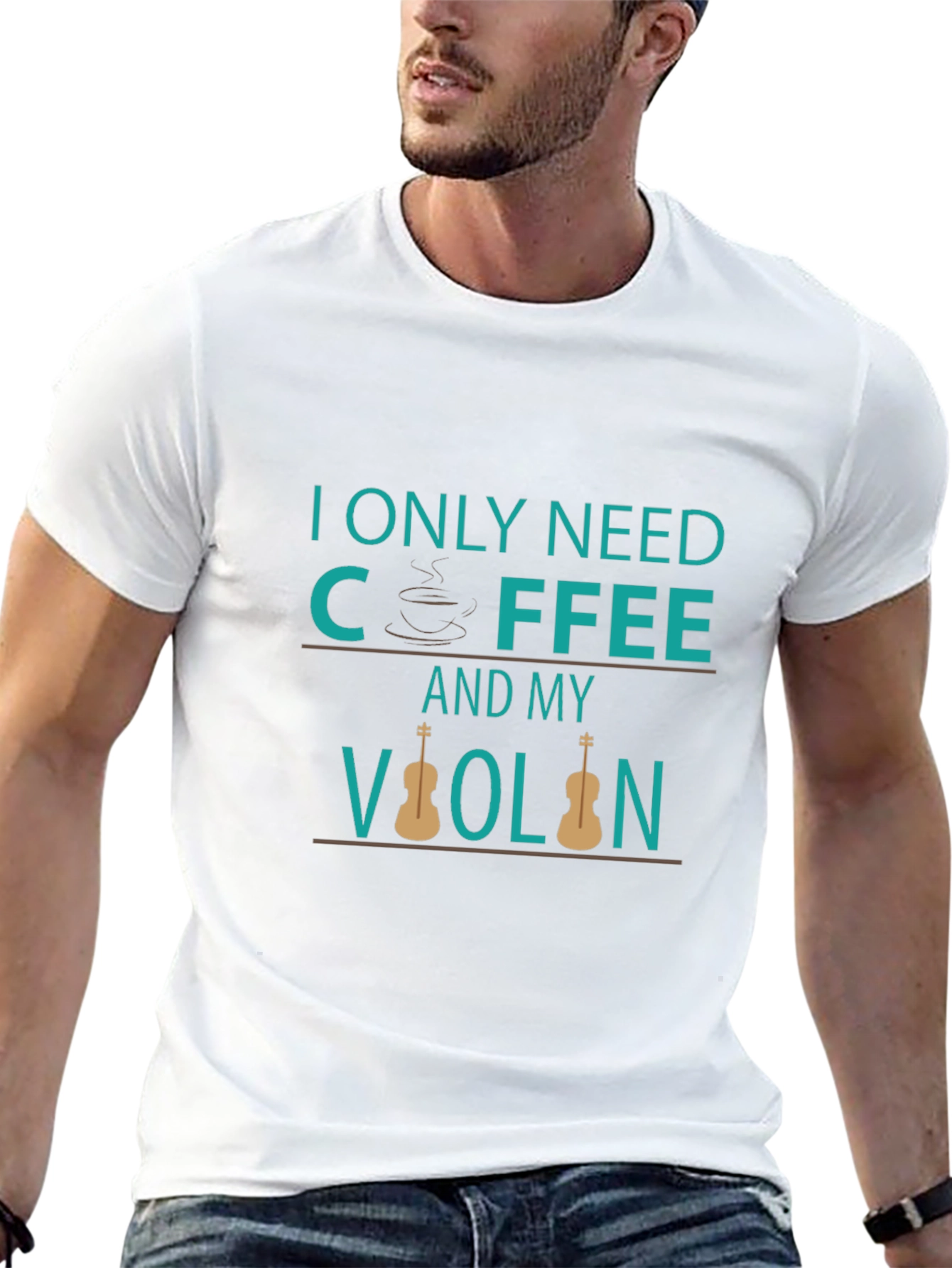 Coffee and Violin T-Shirt - Musician Tee