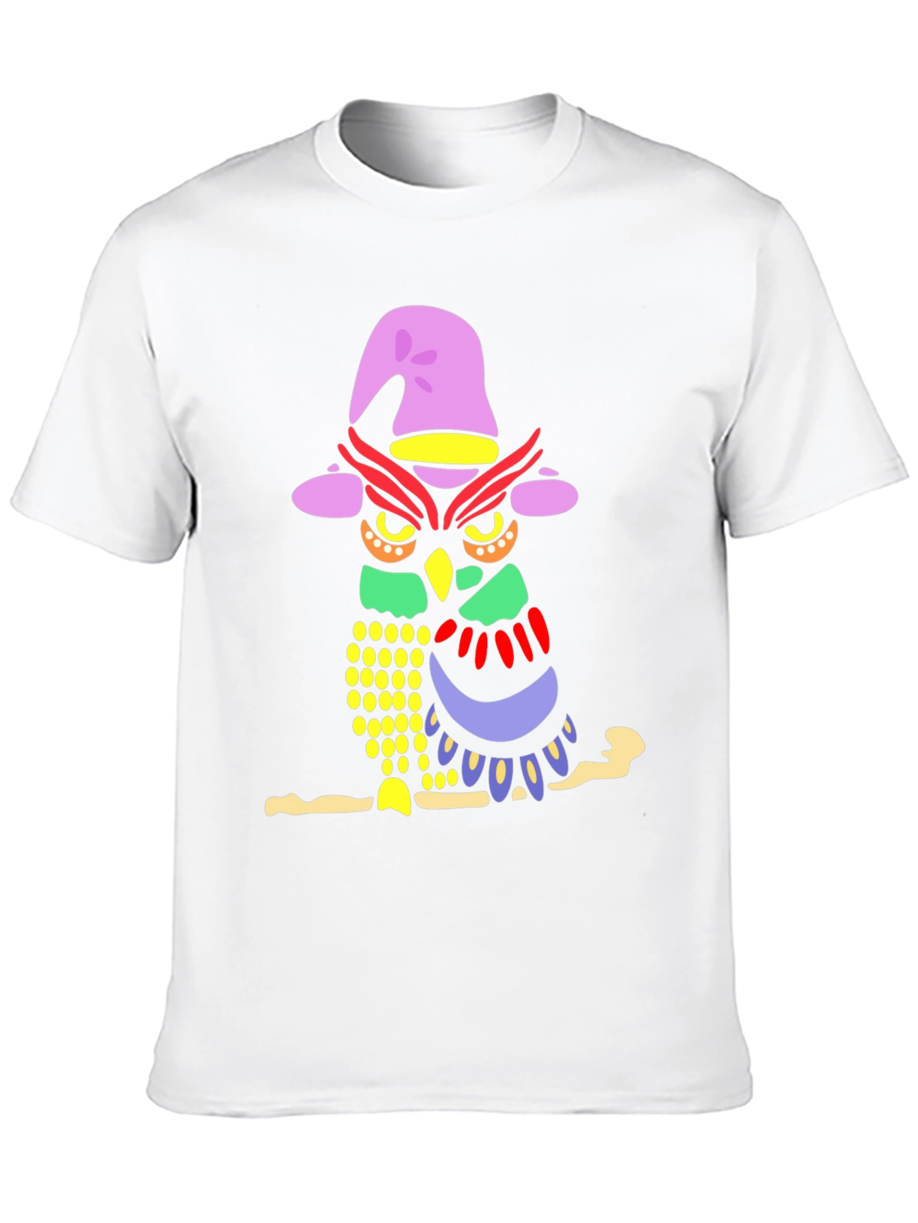 Whimsical Owl Graphic Tee - Mens Black T-Shirt