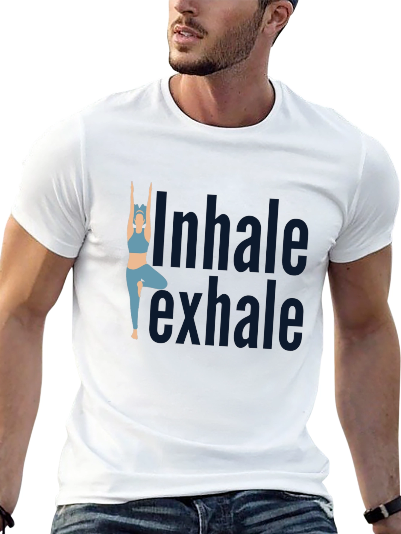 Inhale Exhale Yoga T-Shirt - Black