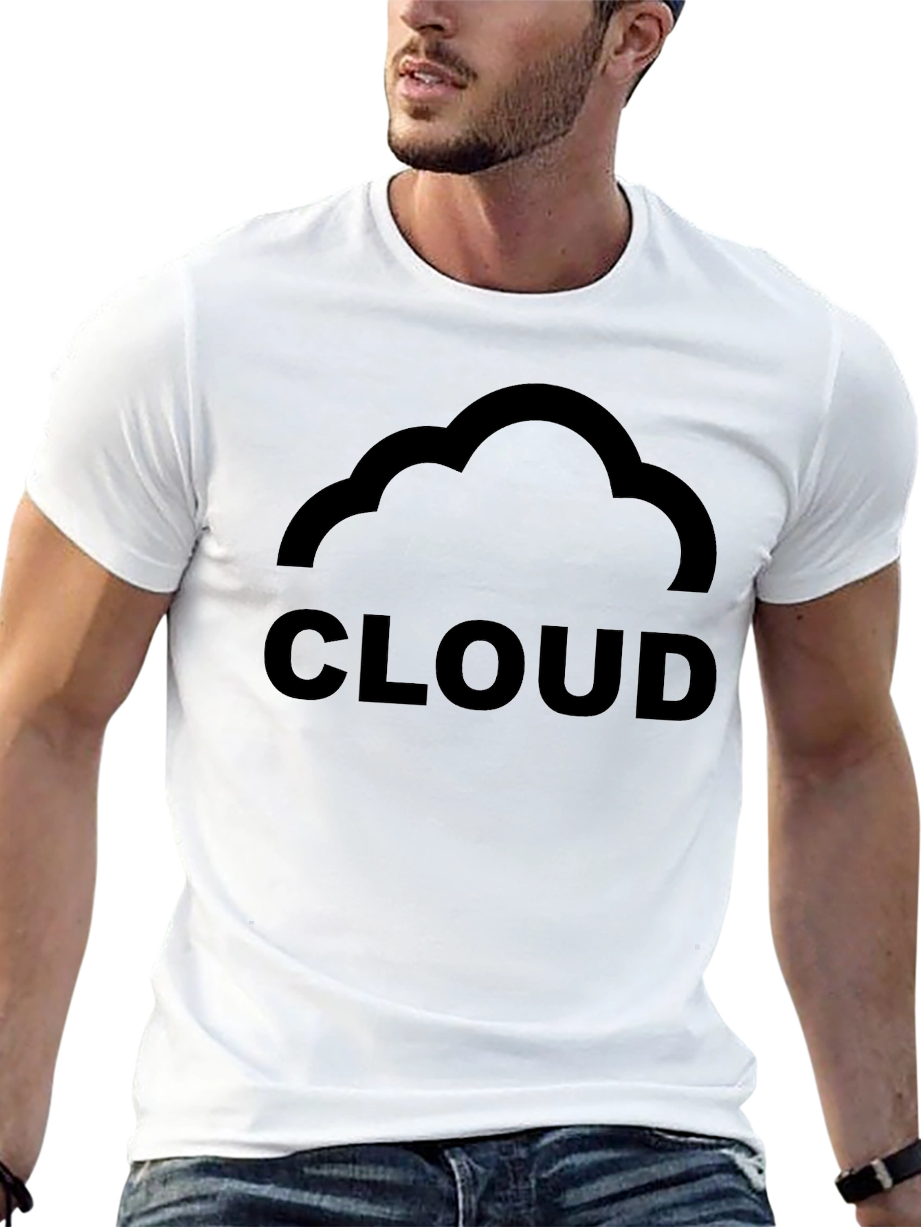 Cloud Graphic Black T-Shirt