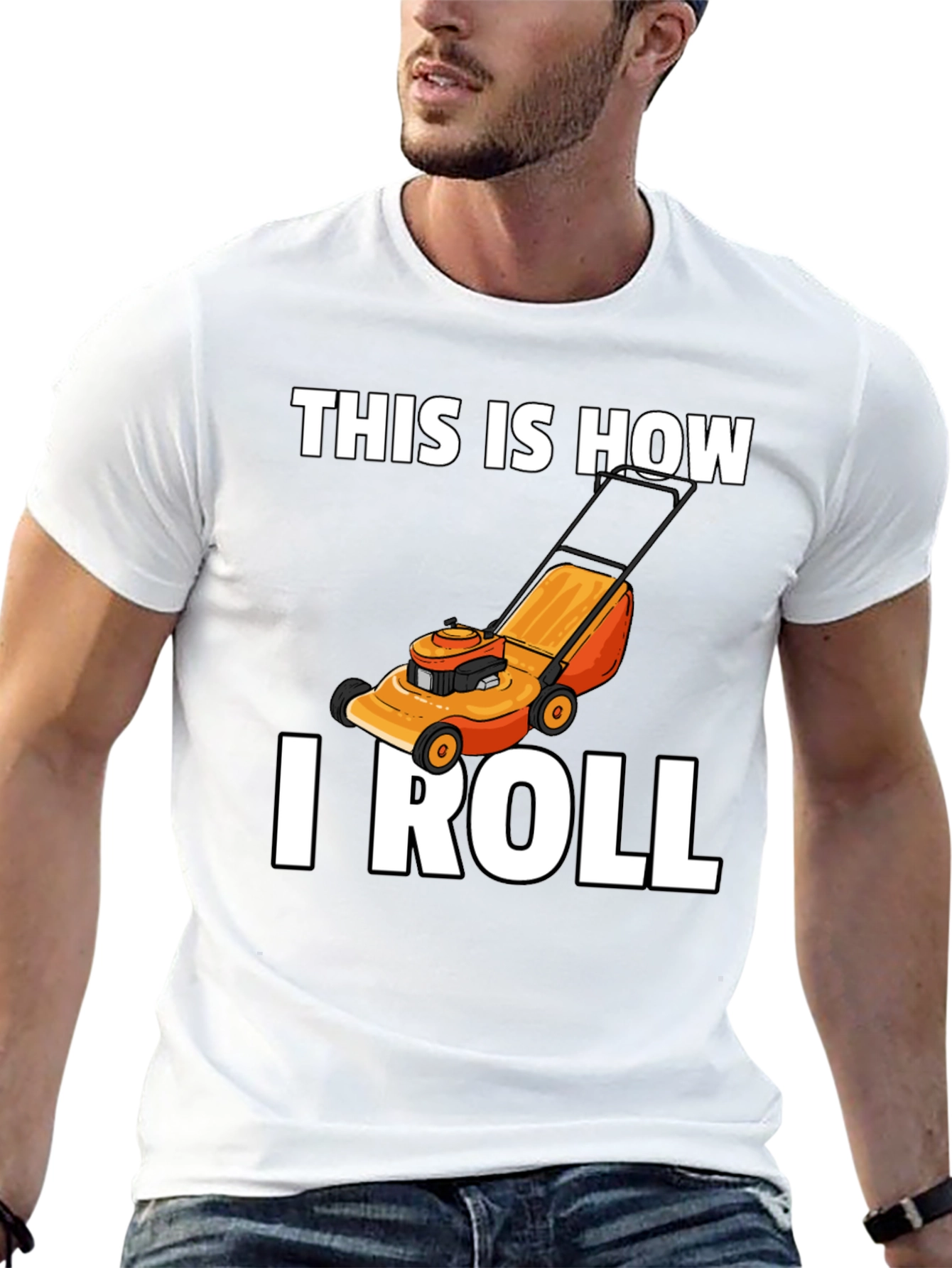 This Is How I Roll Lawn Mower Graphic T-Shirt