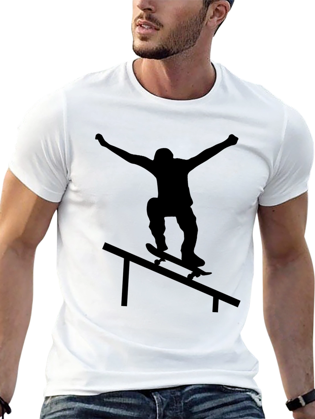 Black T-Shirt Skateboard Design