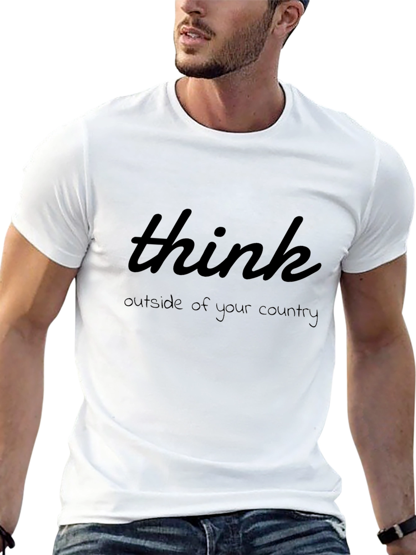 Think Outside Tee - Motivational Quote Graphic T-Shirt