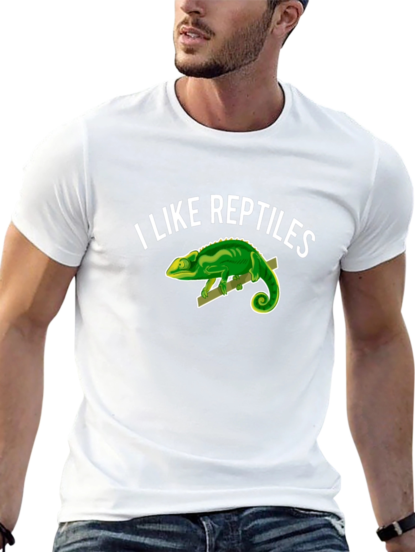 I Like Reptiles T-Shirt - Novelty Chameleon Graphic Tee