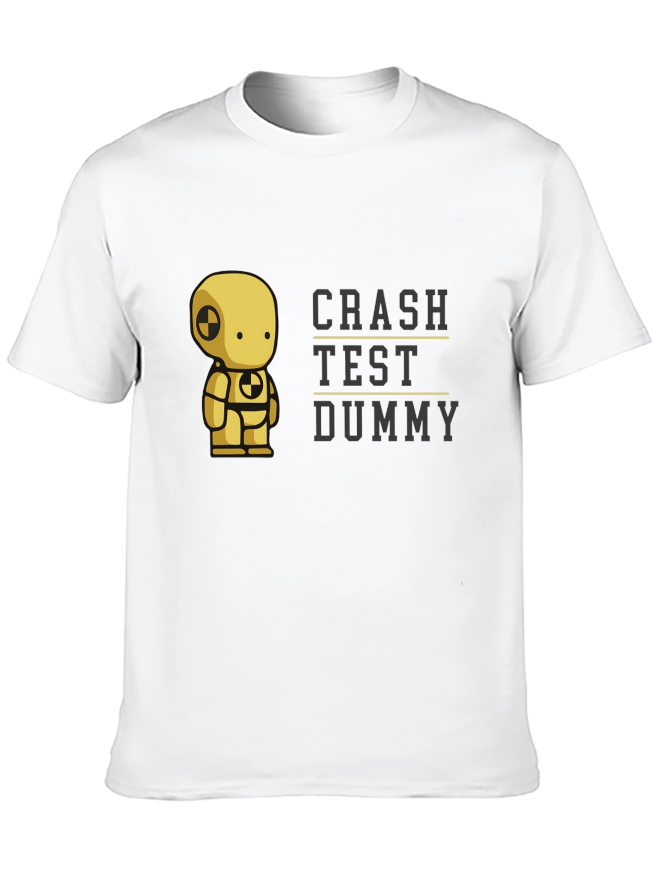 Crash Test Dummy Graphic Tee - Black Cotton T-Shirt