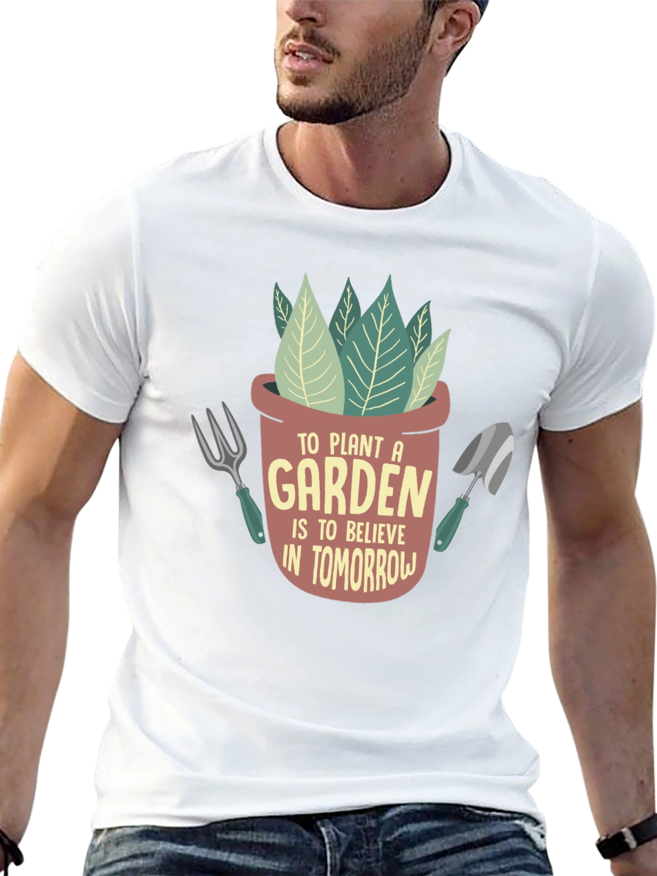 Plant a Garden Believe in Tomorrow Graphic T-Shirt