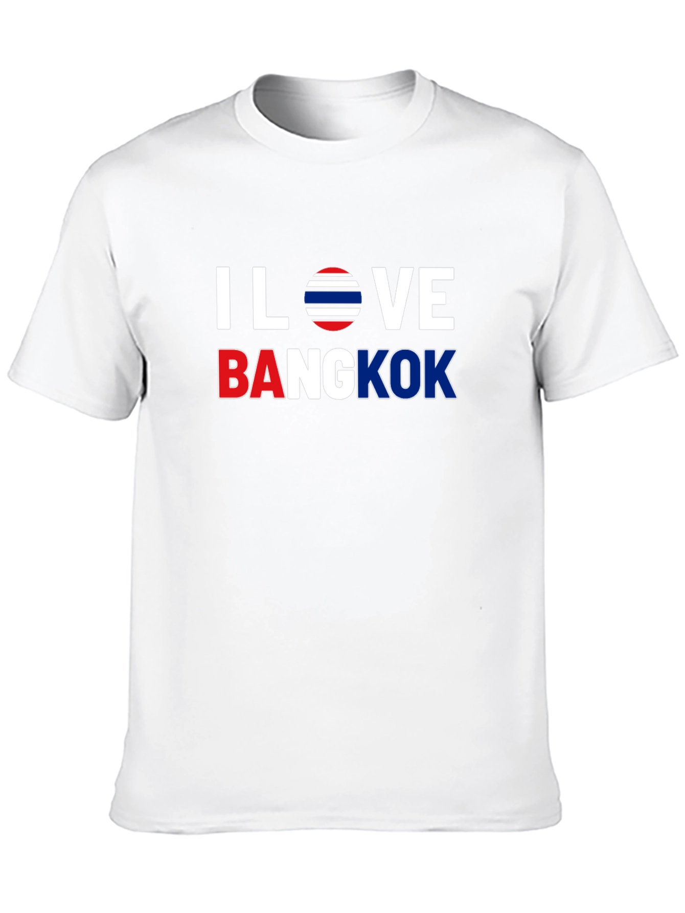 I Love Bangkok T-Shirt Graphic Tee Thailand Flag