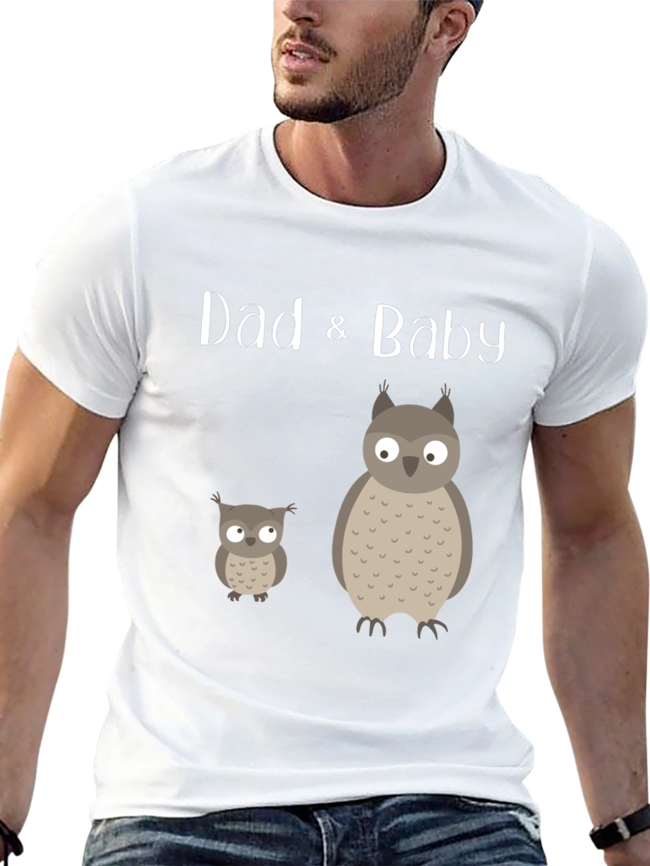 Dad & Baby Matching Owl Graphic Tee