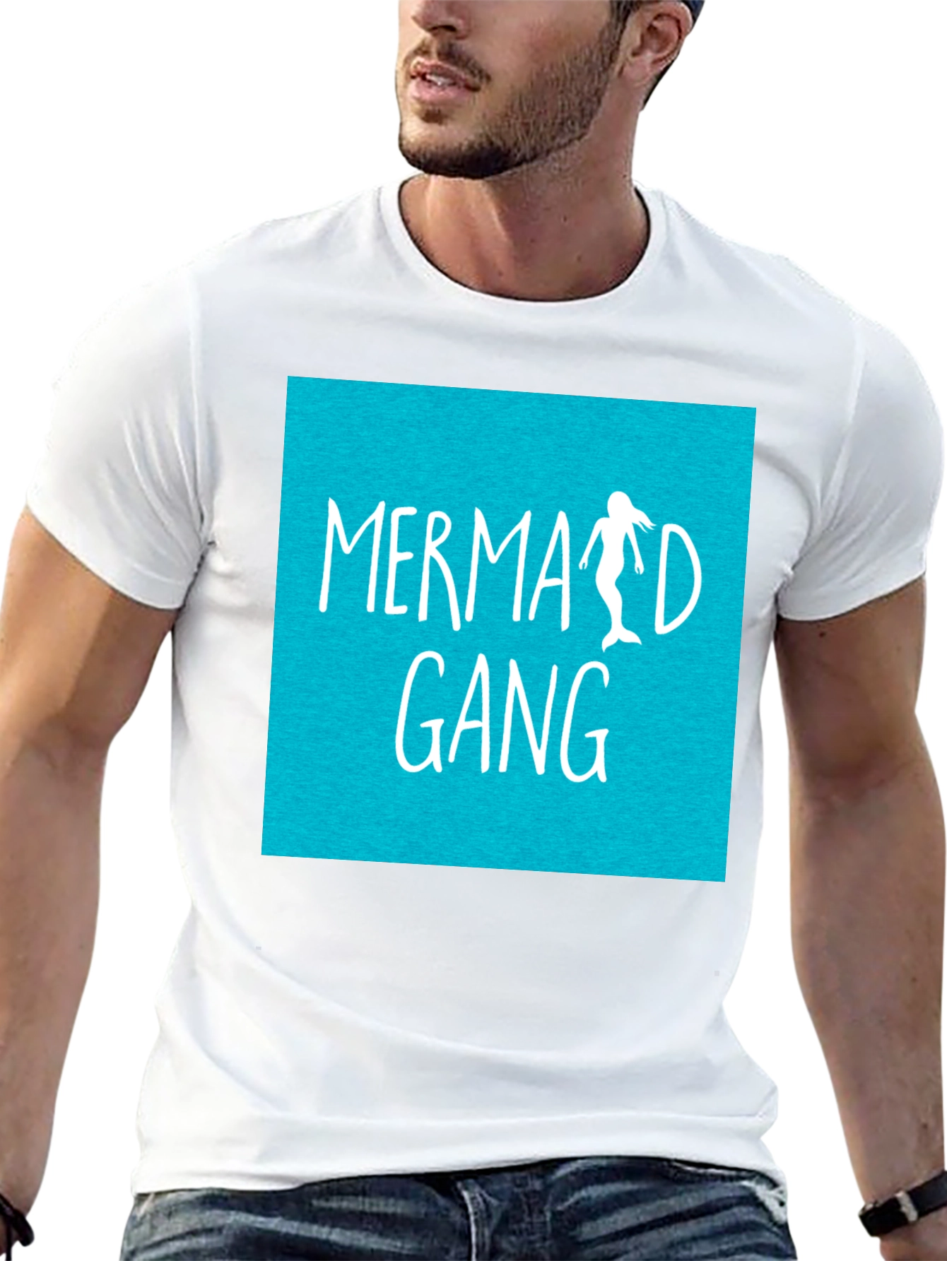 Mermaid Gang Graphic Tee - Stylish Fun Summer Top