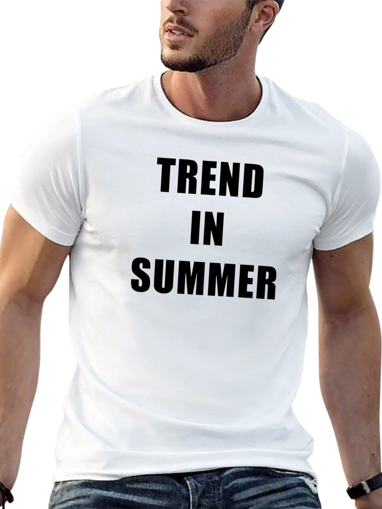 Trend in Summer Black Graphic Tee