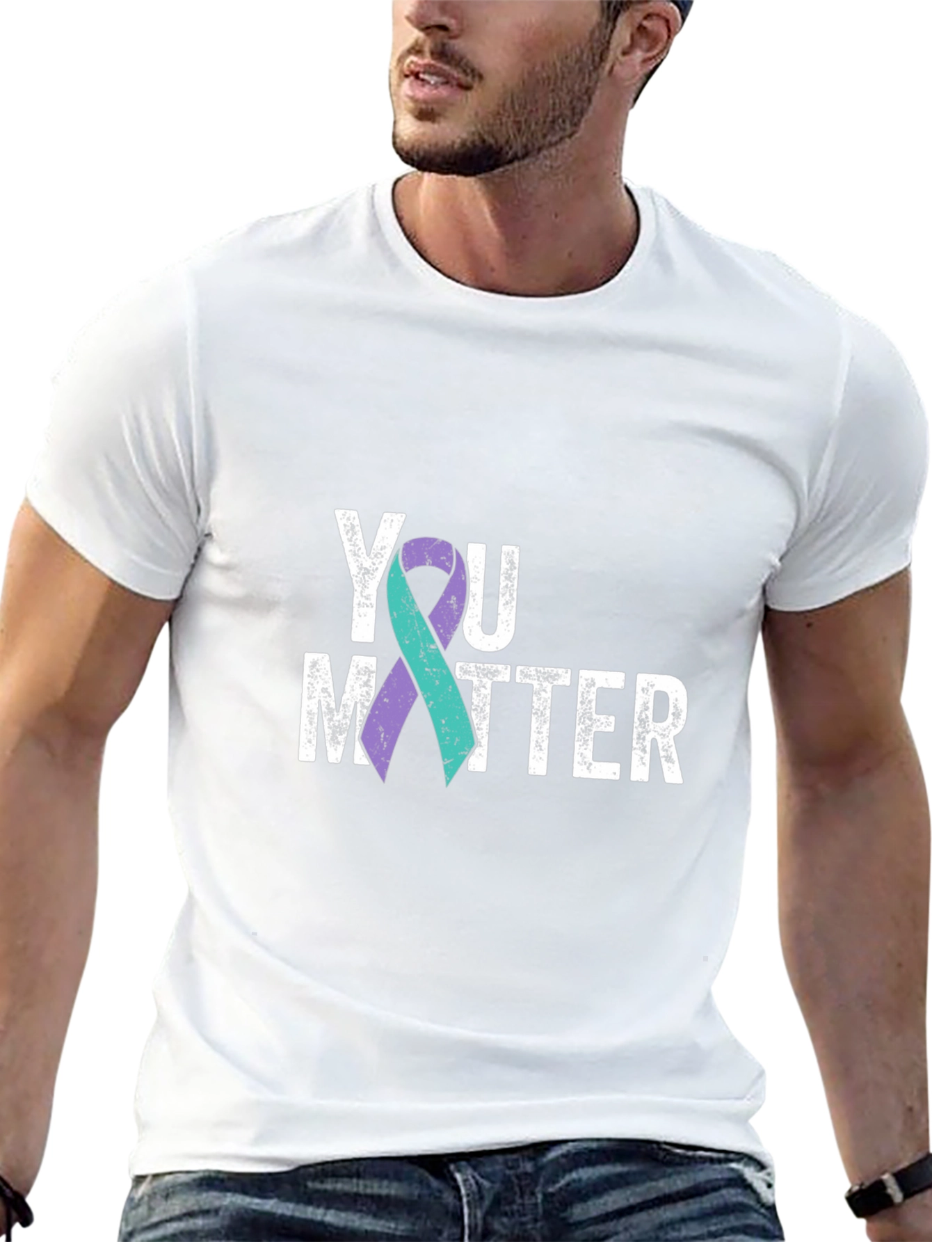You Matter Awareness Ribbon Graphic Tee
