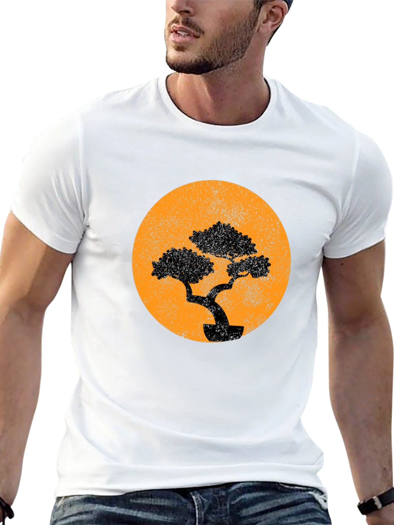 Bonsai Tree Graphic T-Shirt - Black